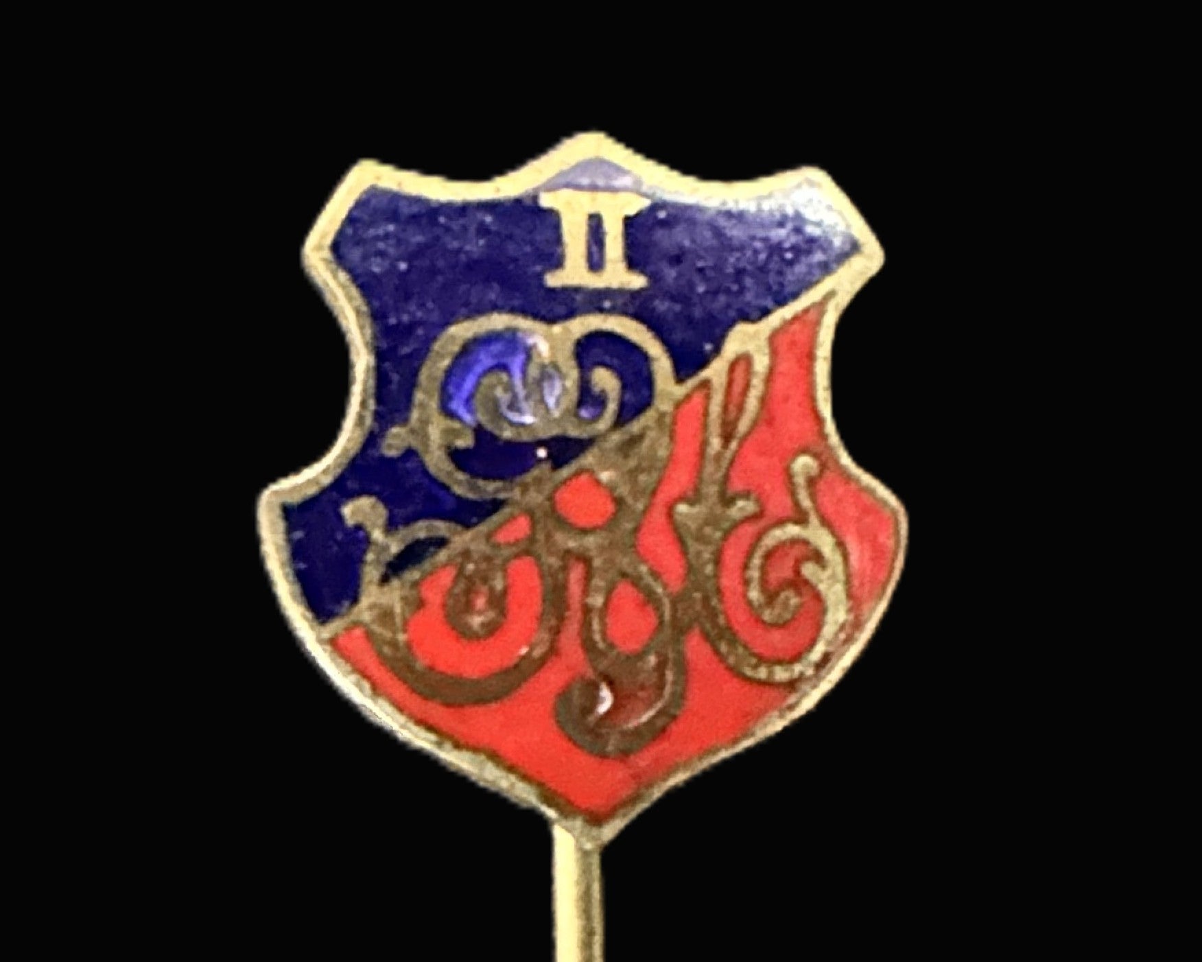 Imperial German Patriotic Enameled Shield Stickpin, Pre-WWI/WWI Era