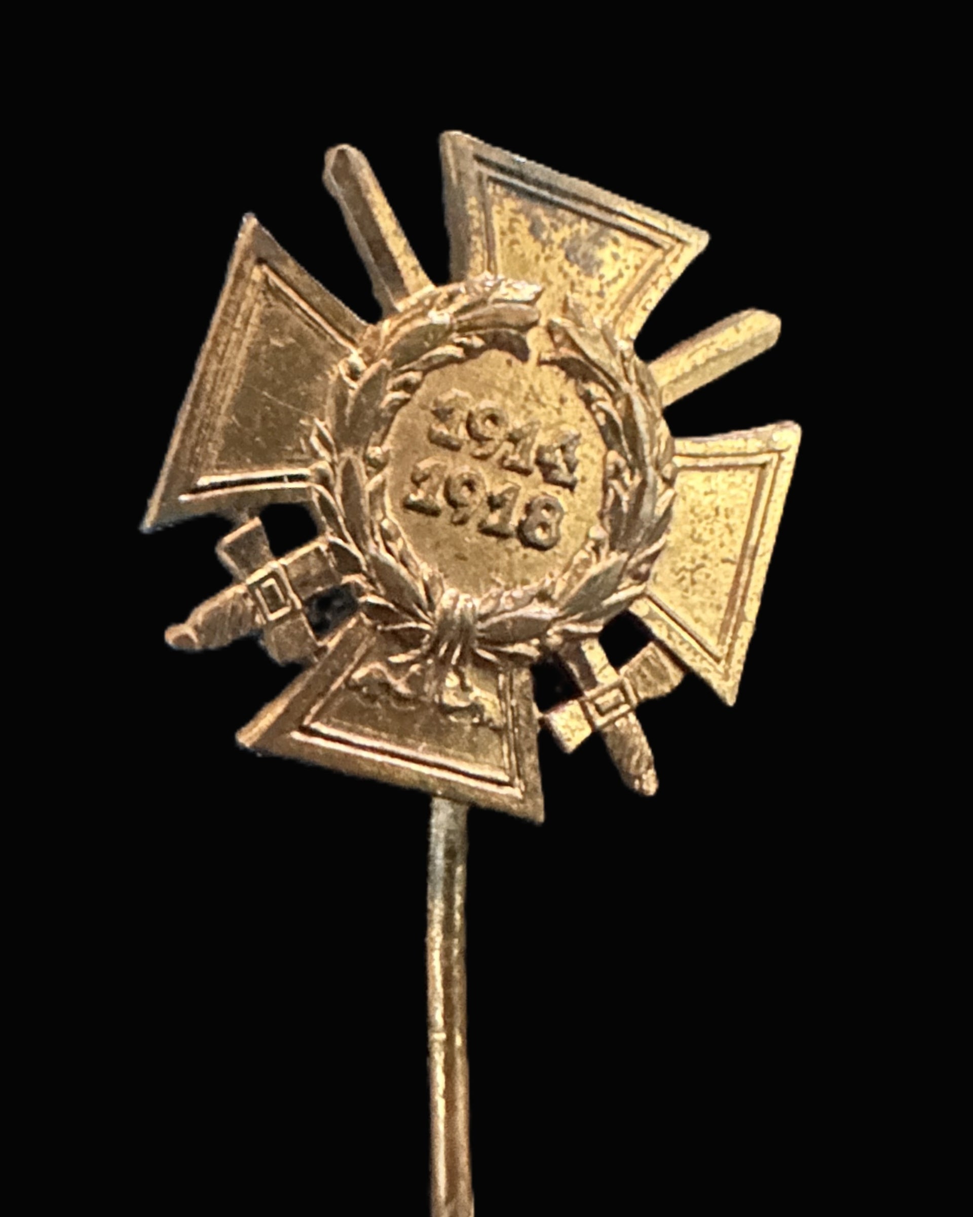 Hindenburg Cross with Swords Miniature Stickpin – WWI Veteran’s Award