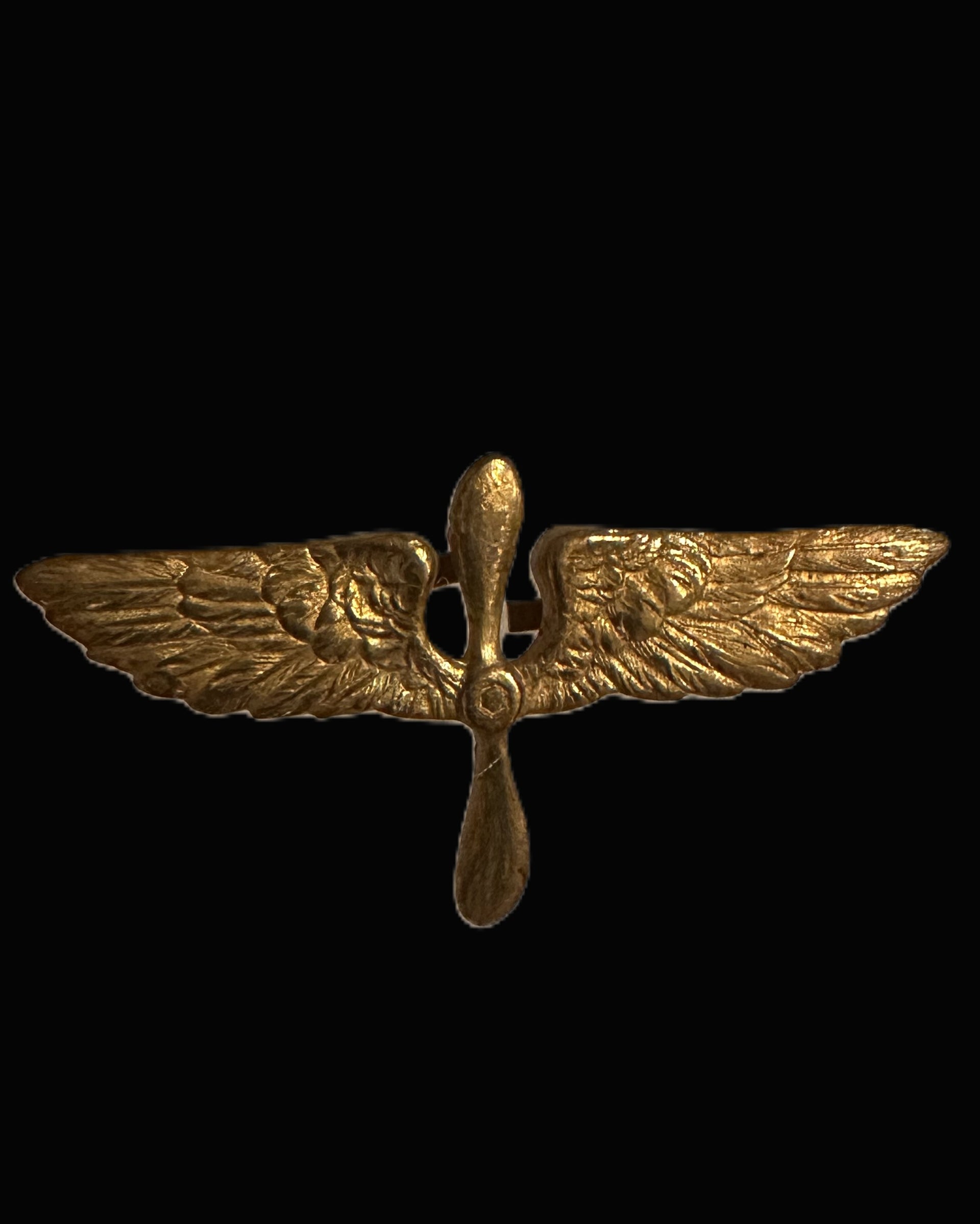 Imperial German Winged Propeller Lapel Pin, Pre-WWI Aviation Motif
