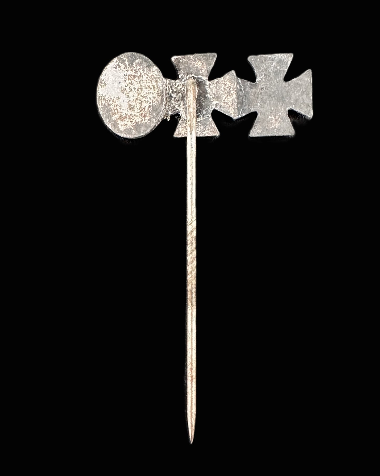 German WWI & WWII Iron Cross Stickpin with Wound Badge