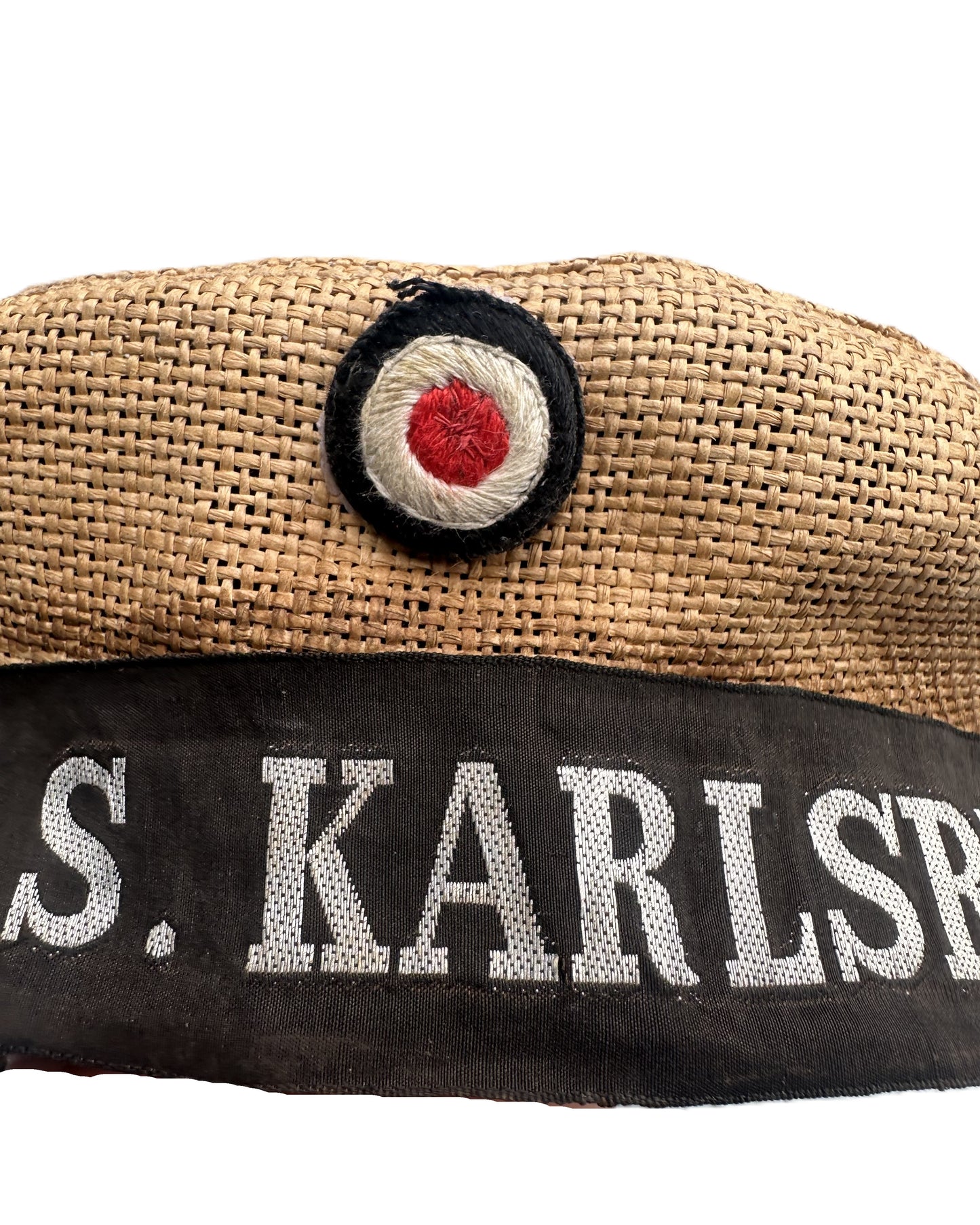 Imperial German Navy S.M.S. Karlsruhe Straw Sailor Cap (WWI Era)