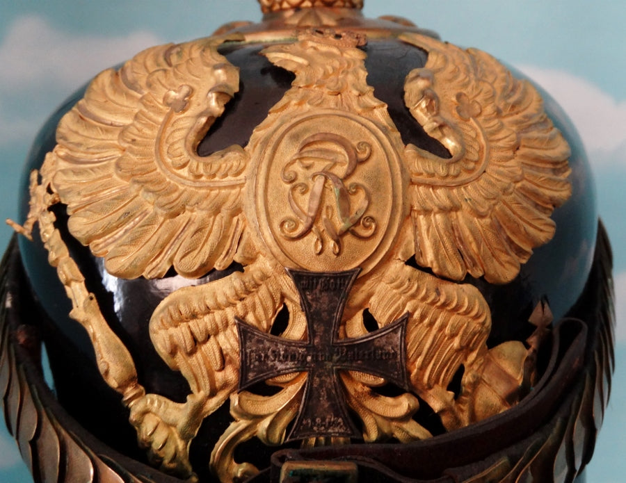 Prussia Kugelhelm Reserve Officer Feldartillerie - With "FRW" Wappen - Derrittmeister Militaria Group