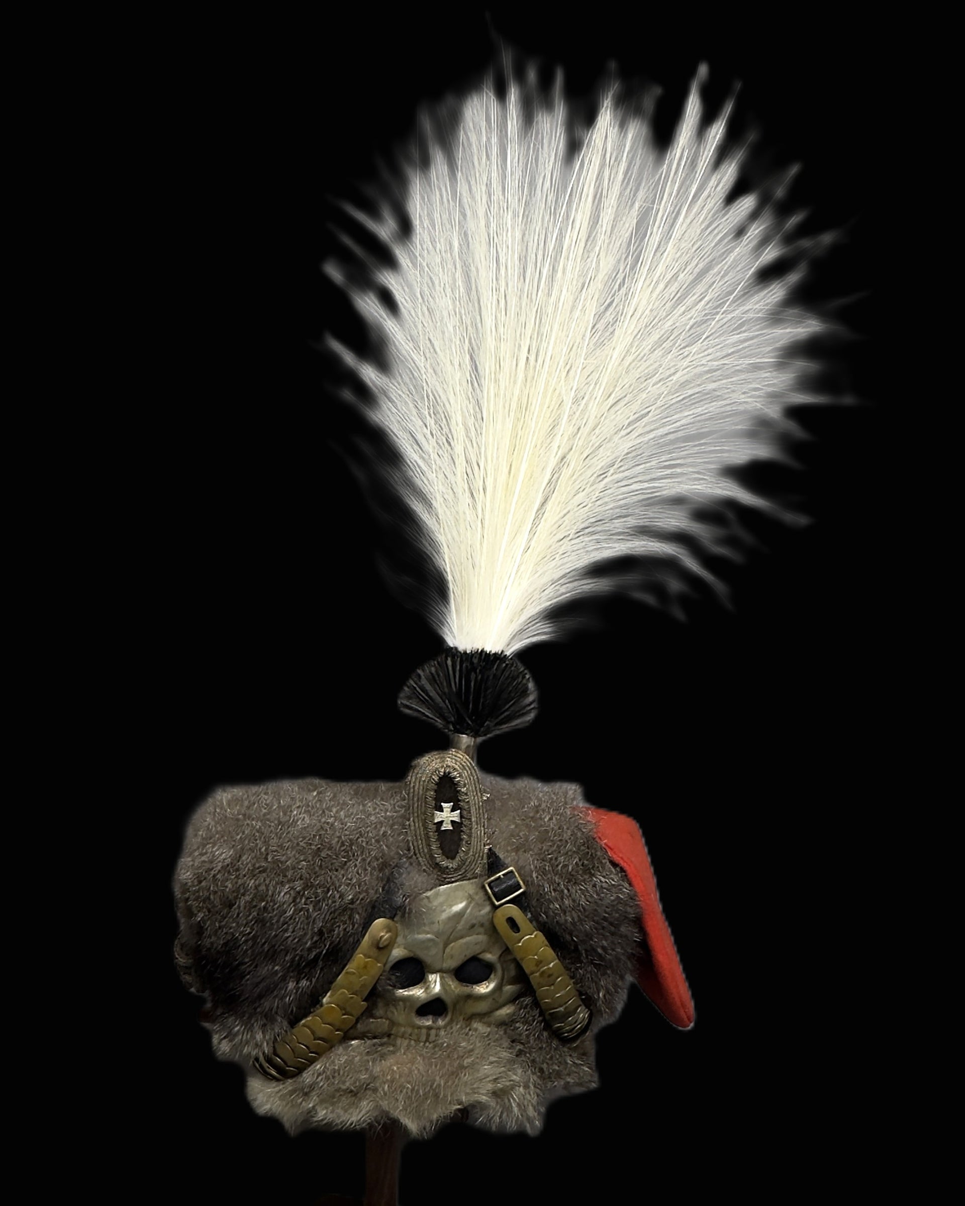 Prussian 1st Leib-Husaren Nr. 1 Reserve Officer Busby With Parade Plume