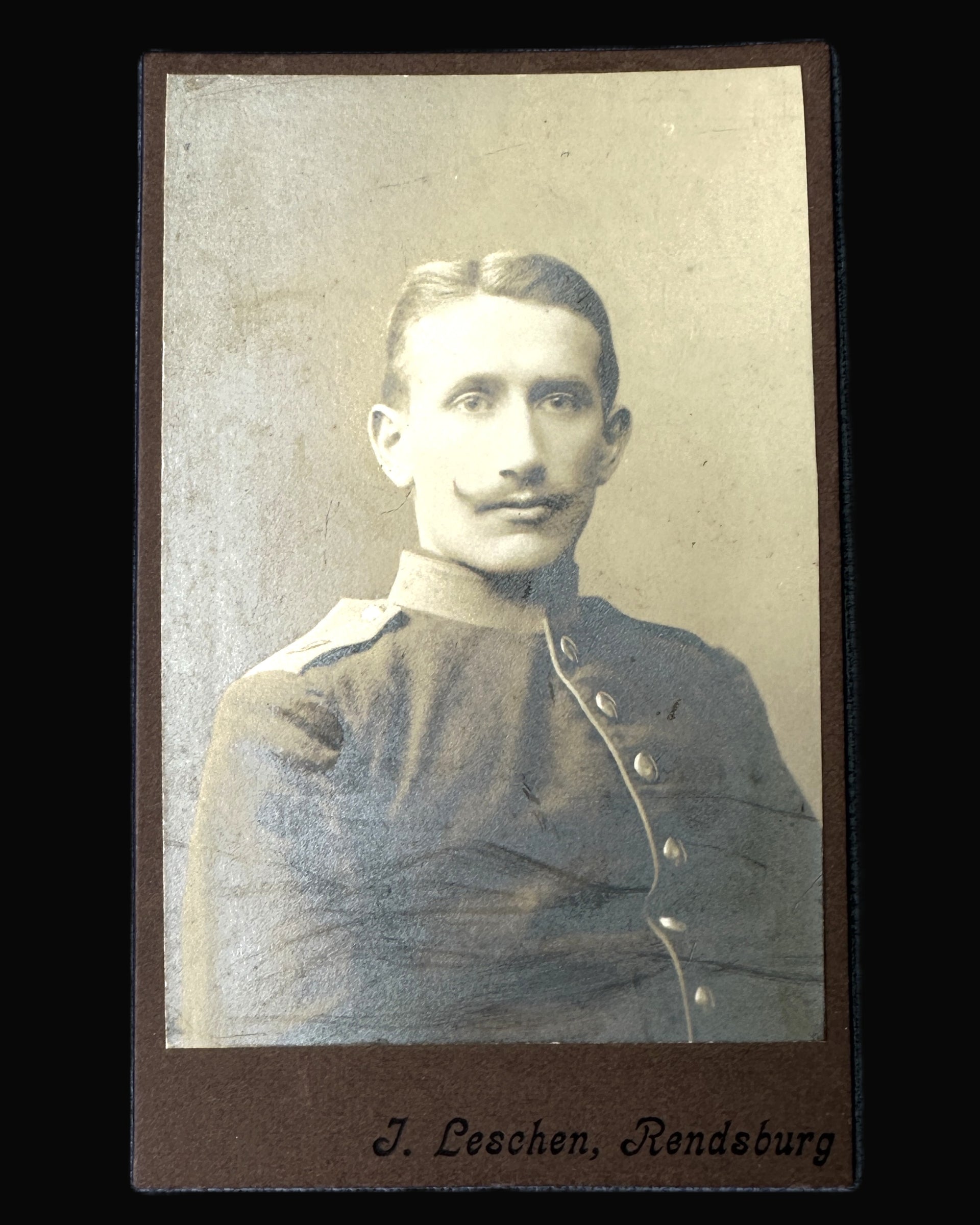 Imperial German CDV Photograph Holstein Infantry Soldier Rendsburg Original