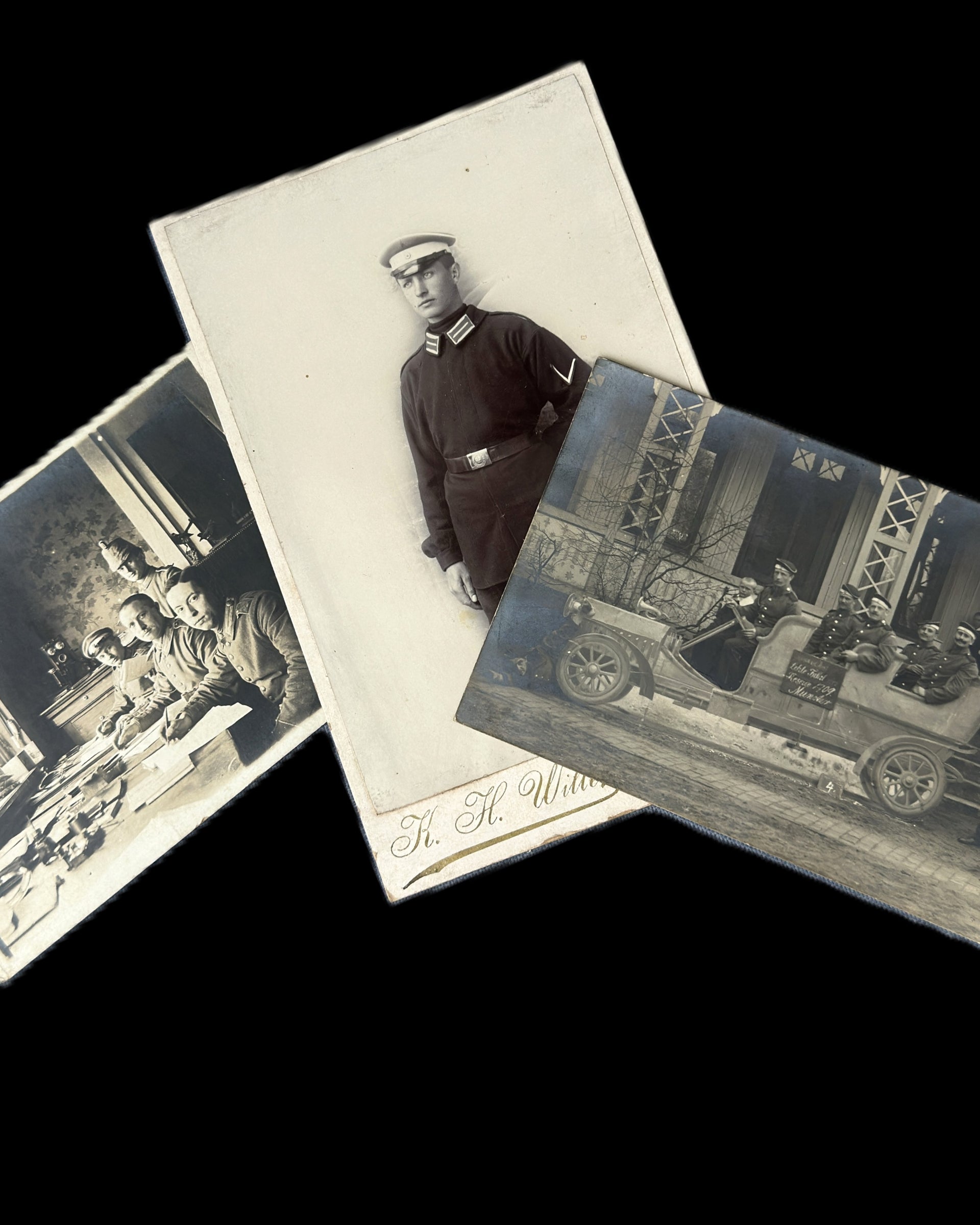 Imperial German Photograph Lot Three Tsingtau Colonial 1909 Reservist WWI