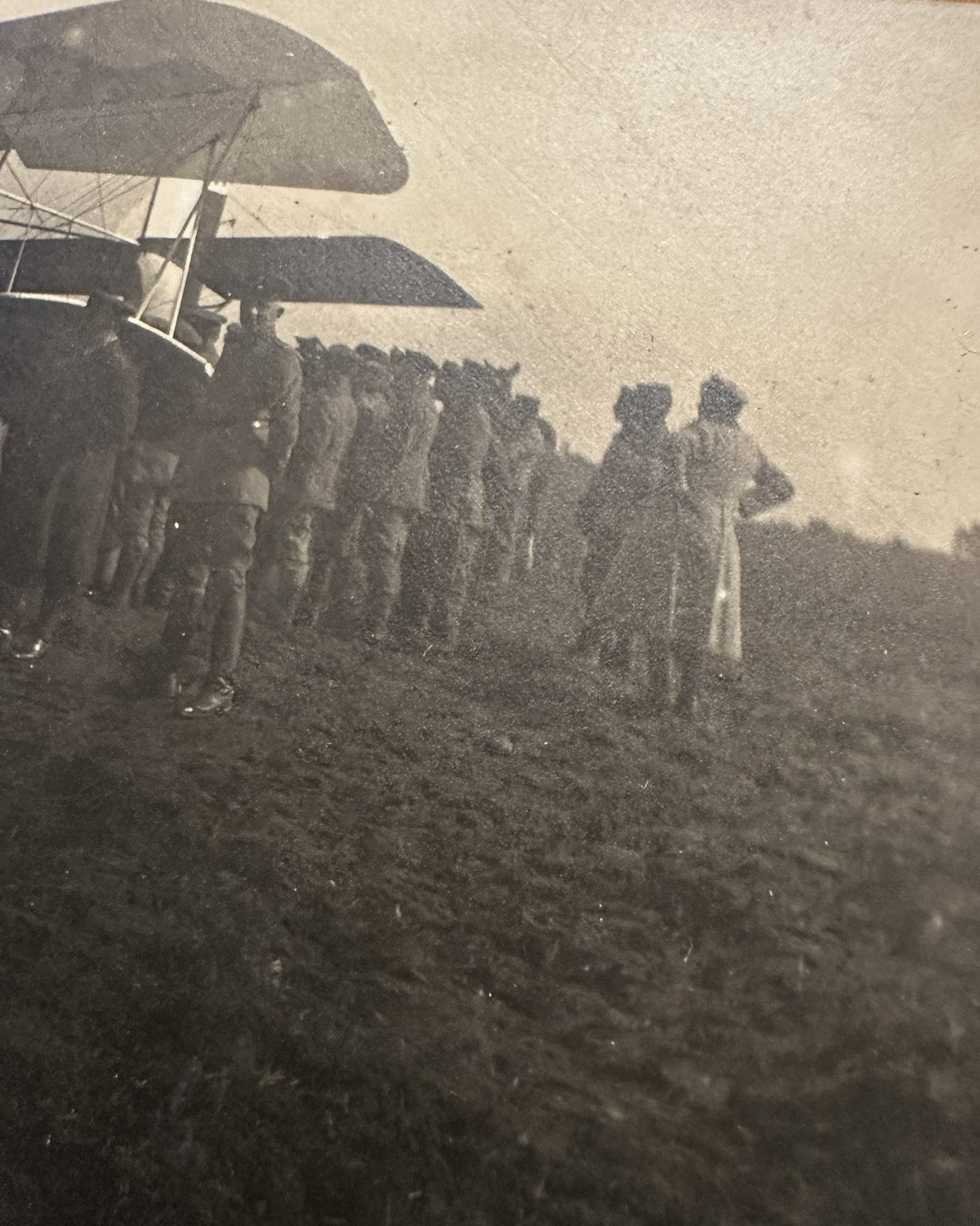 WWI German Photo Postcard French Biplane Shot Down 1915 Lierval w/Inscription