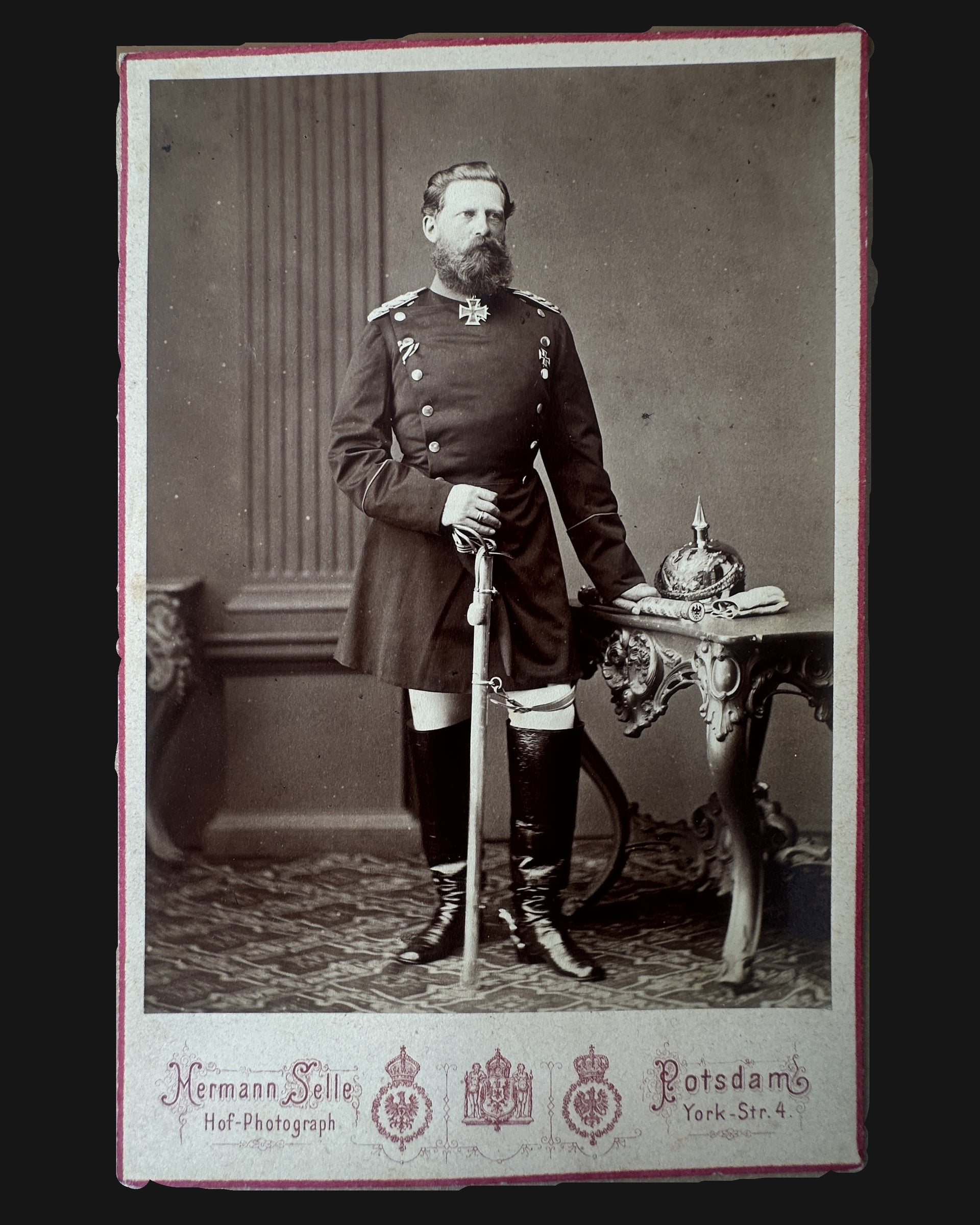 Crown Prince Friedrich Wilhelm Prussia Cabinet Card Hermann Selle Potsdam 1870s