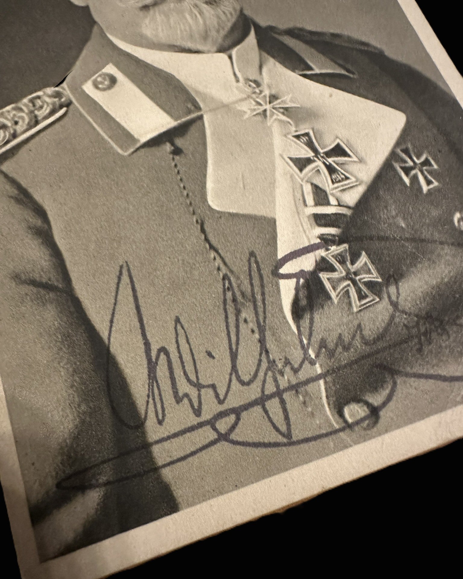 WWI German Signed Photo Postcard General Karl von Einem Pour le Mérite 3rd Army