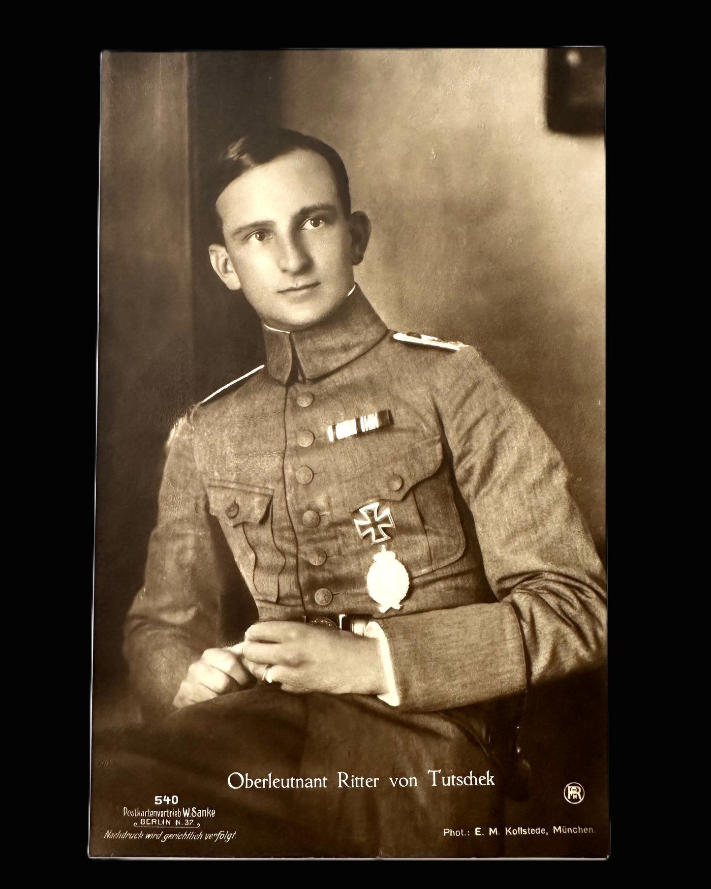 Oberleutnant Ritter von Tutscheck – WWI German Aviator Postcard