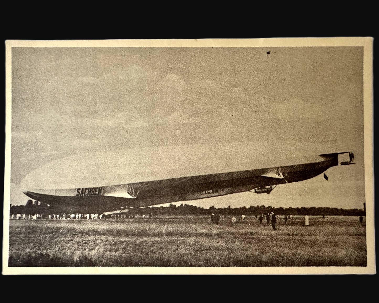 German Zeppelin Sachsen Postcard