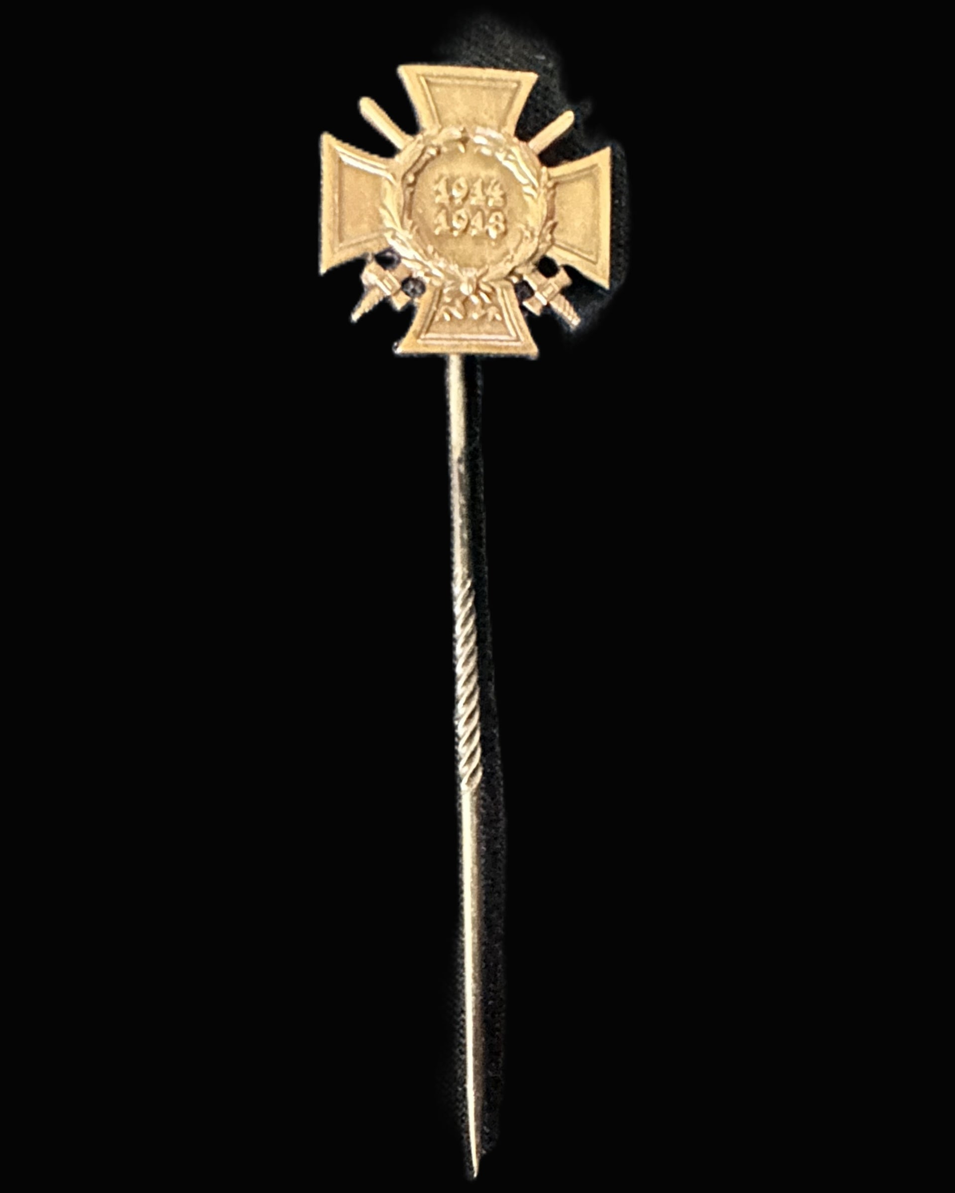 Imperial German Veteran's Merit Miniature – Crown, Swords, &  Wreath Stickpin
