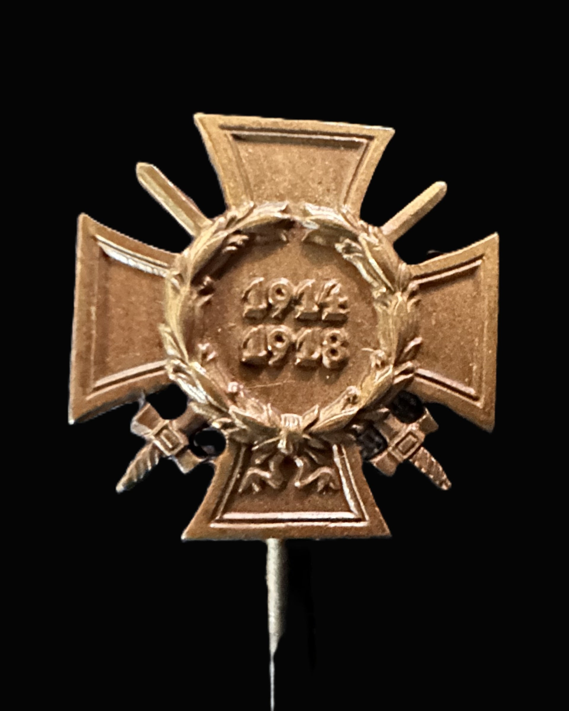 Imperial German Veteran's Merit Miniature – Crown, Swords, &  Wreath Stickpin