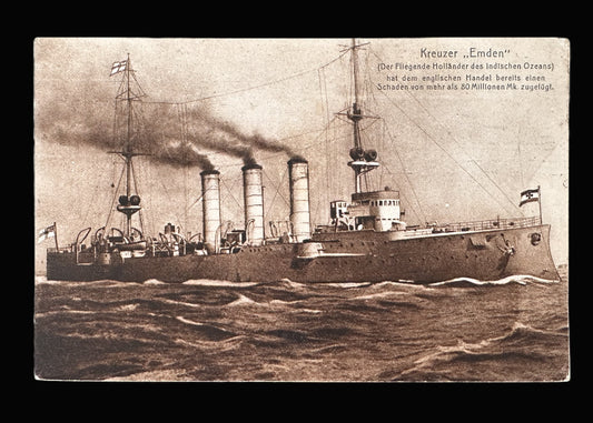 Imperial German Naval Postcard: SMS Emden