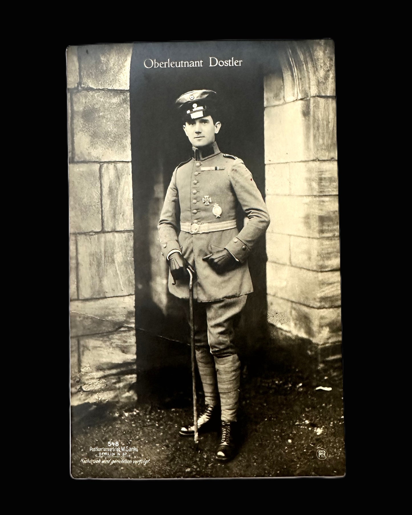 Postcard of Oberleutnant Dostler in Uniform – Sanke Card No. 548