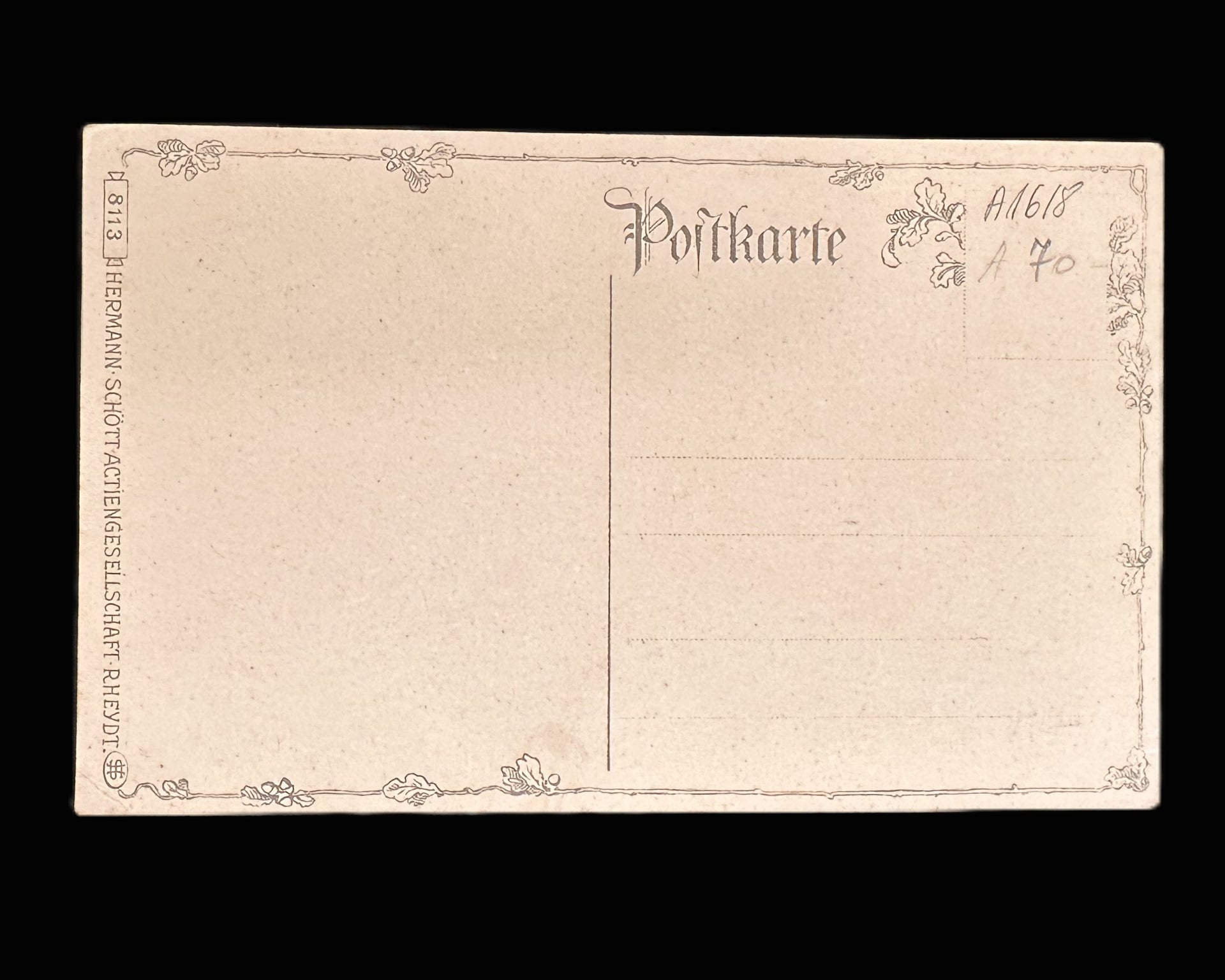 Imperial German Postcard of Generalfeldmarschall von Hindenburg