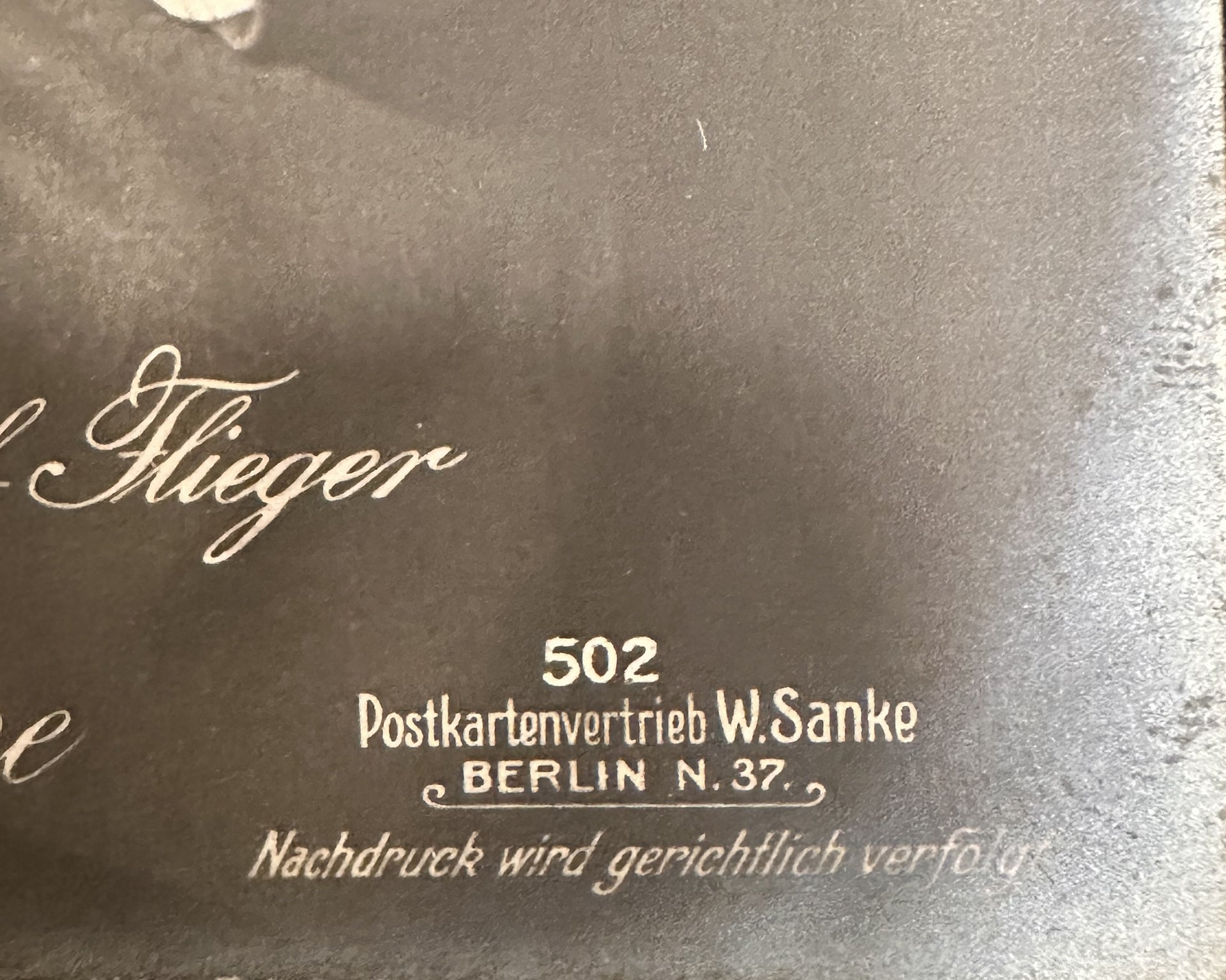 W. Sanke Postcard 502: Pour le Mérite Combat Aviator Leutnant Böhme