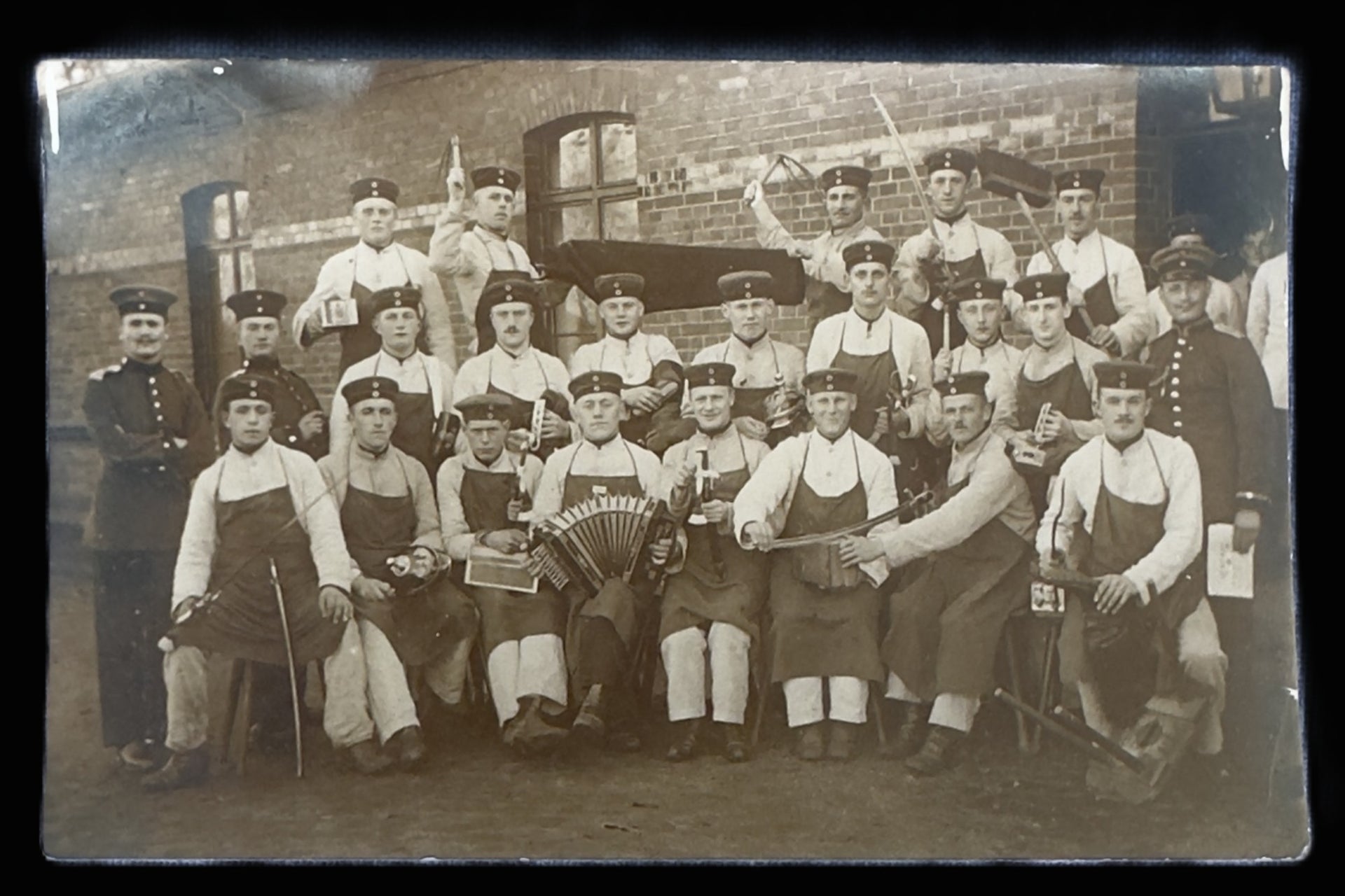 Imperial German Cavalry Regiment Tradesmen Workshop RPPC Verden 1913 Photo
