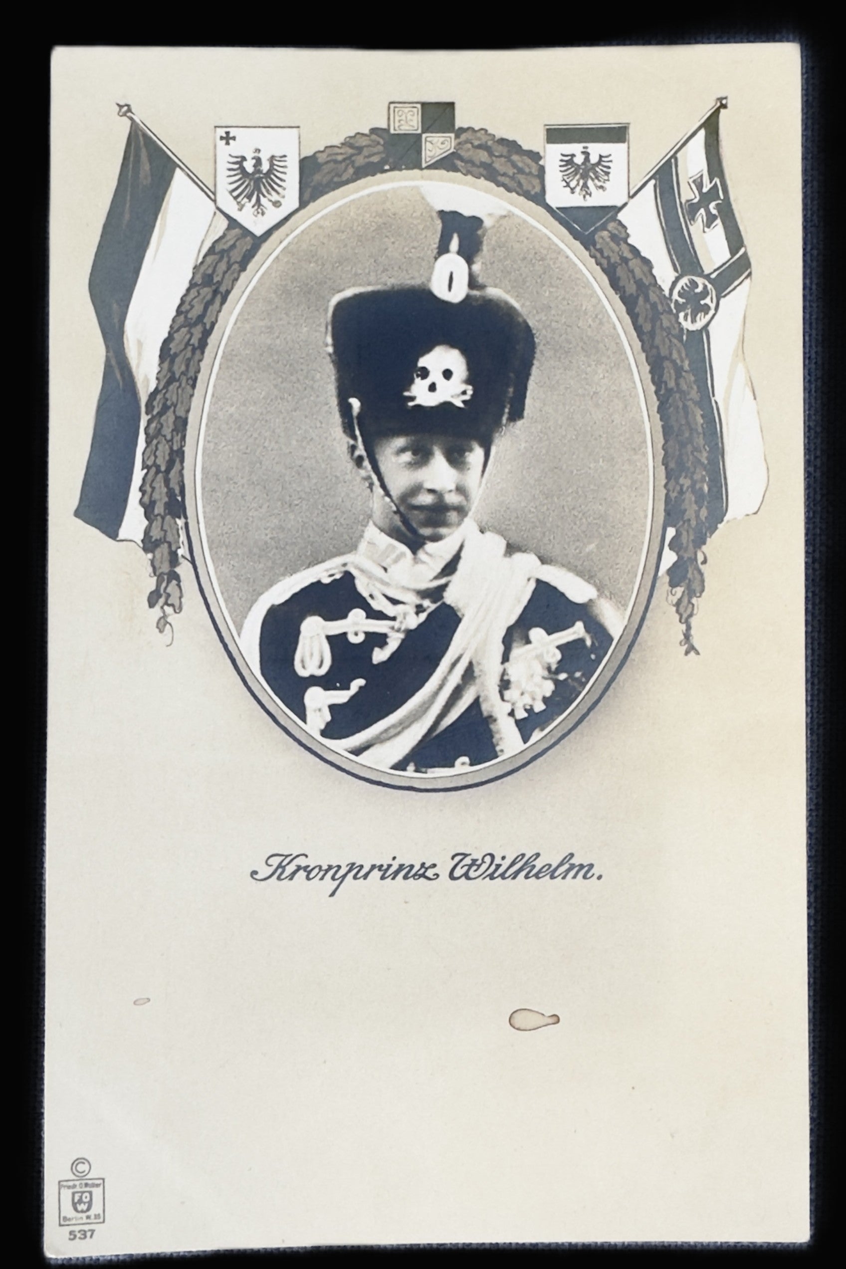Imperial German Kronprinz Wilhelm Leib-Husaren Regt 1 Patriotic Postcard