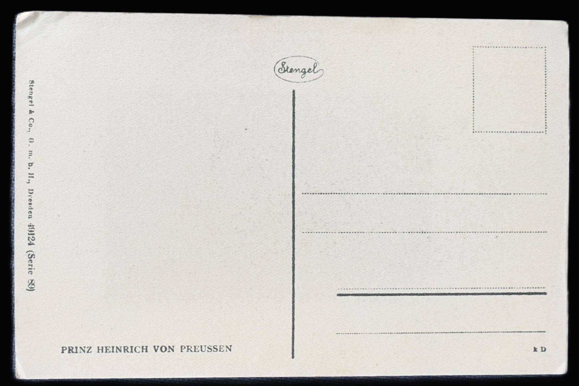 Imperial Prinz Heinrich von Preussen Grossadmiral Kaiserliche Marine Postcard
