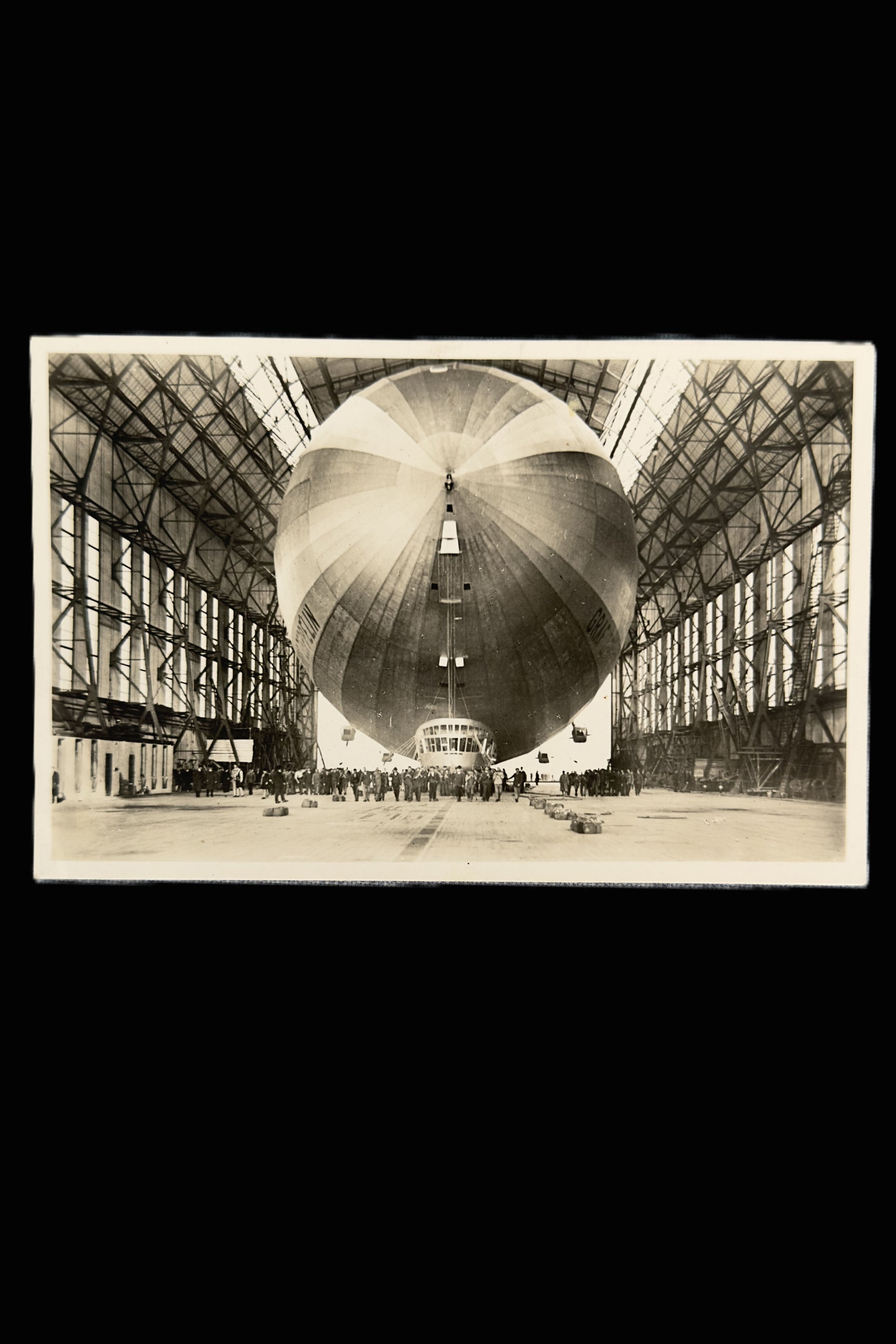 Graf Zeppelin LZ127 Airship Photo Postcard Friedrichshafen Werft Visitor Cachet