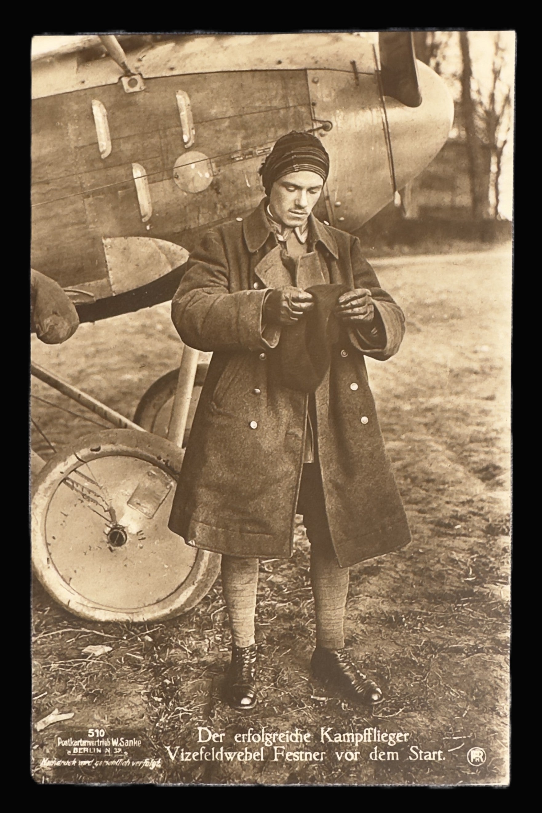 Imperial German WWI Aviator Sanke Postcard 510 Festner Jasta 11 Richthofen