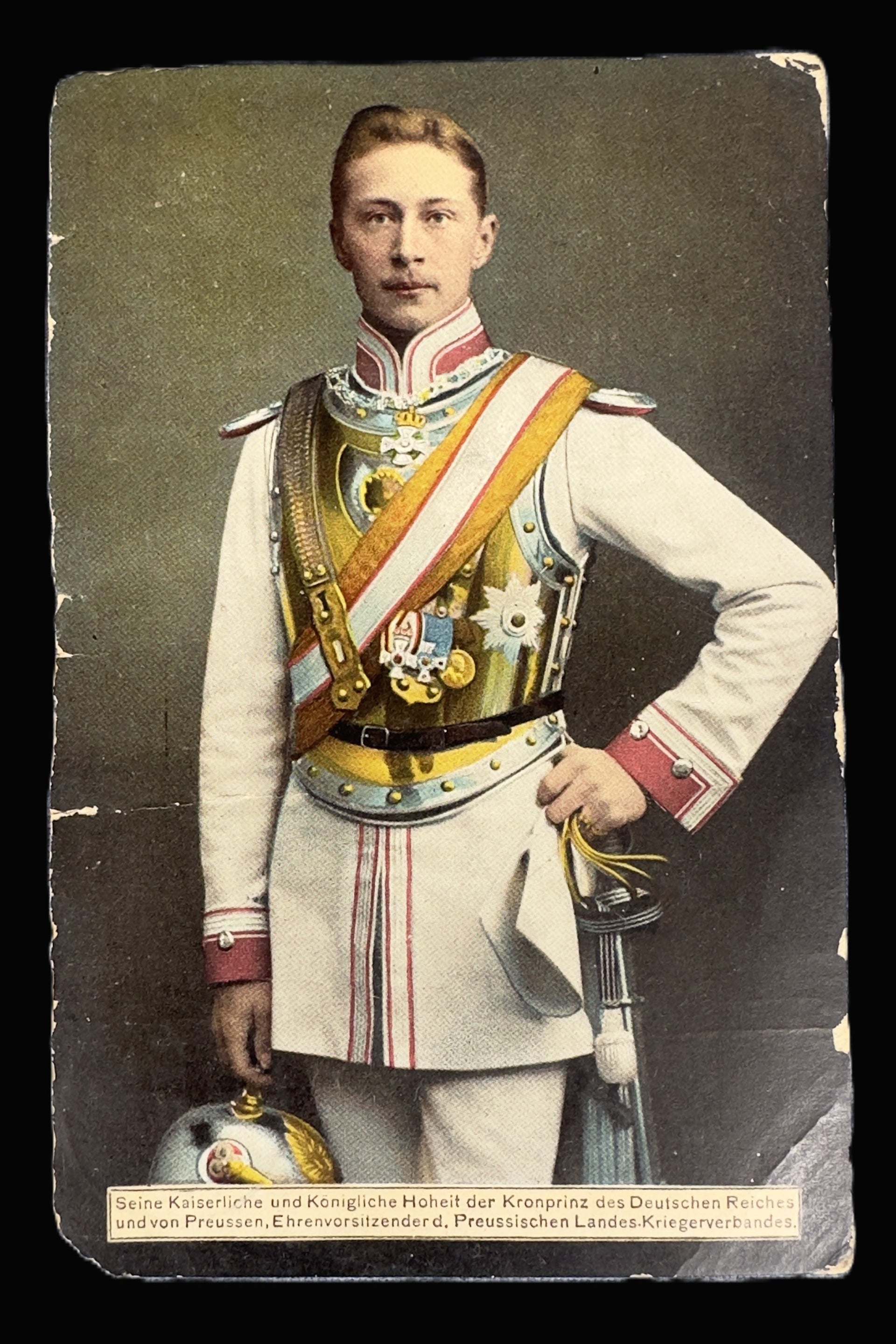 Imperial German Kronprinz Wilhelm Garde du Corps Galauniform Color Postcard