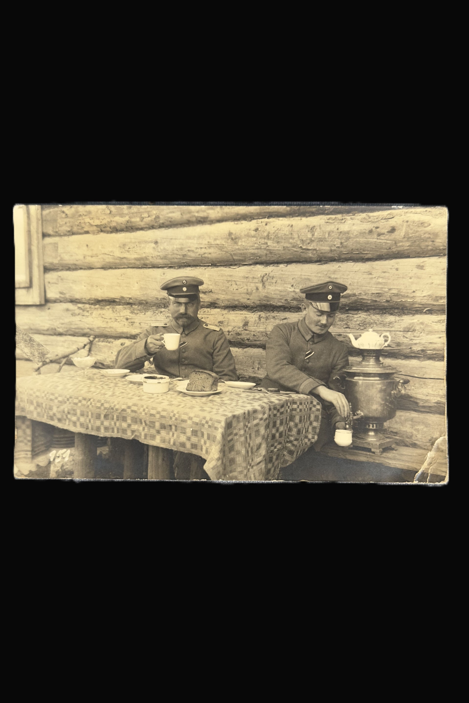 Imperial German WWI RPPC Soldiers Eastern Front Tea Scene