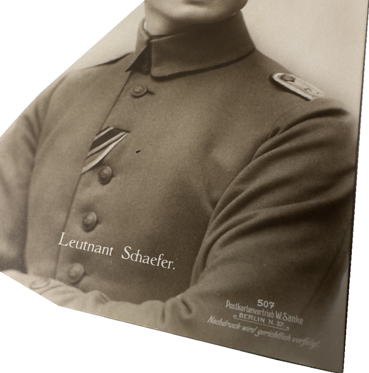 German WWI Sanke Postcard 507 Leutnant Karl Emil Schafer Jasta 11 Jasta 28