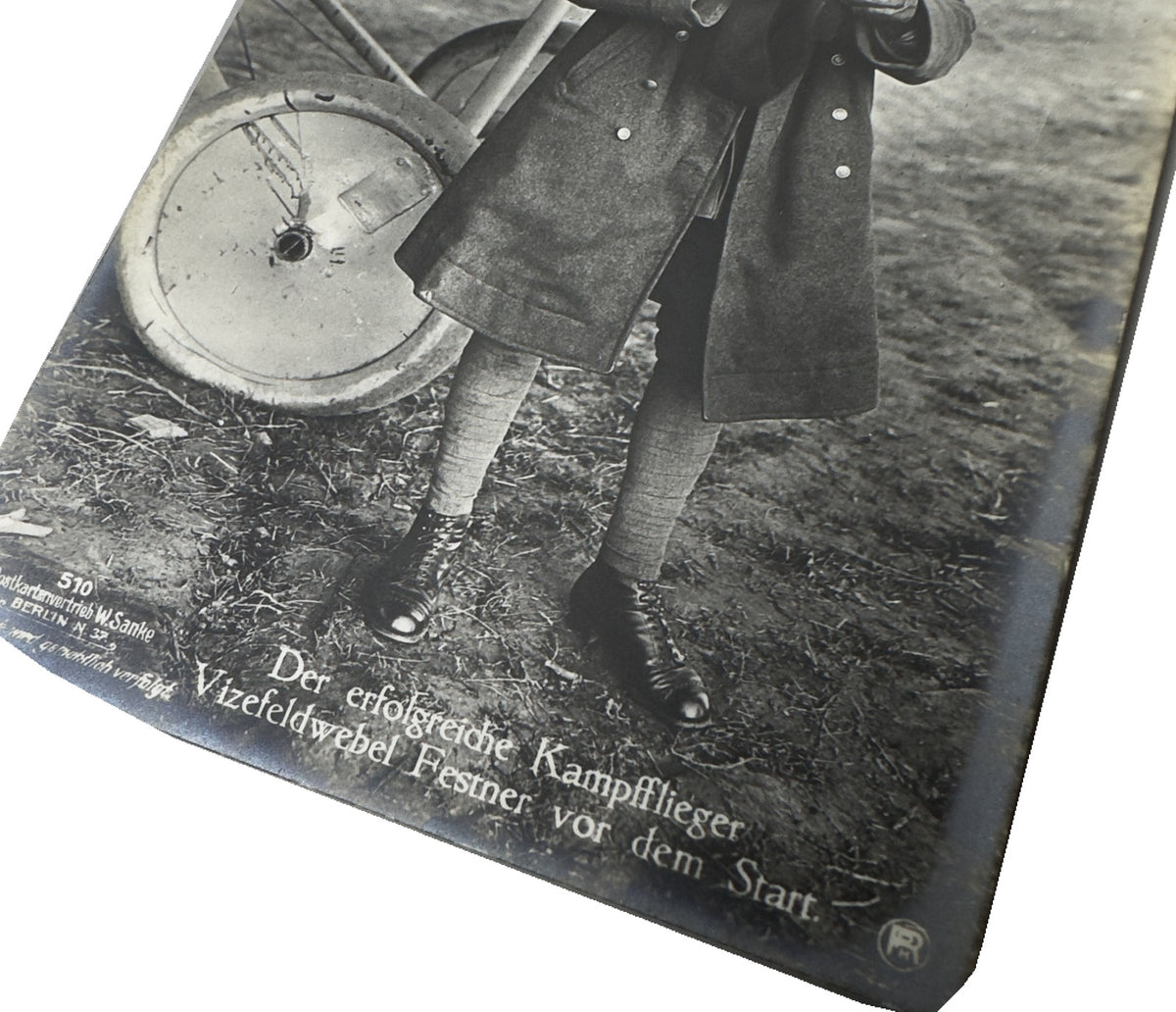 German WWI Sanke Postcard 510 Vizefeldwebel Sebastian Festner Jasta 11 Ace