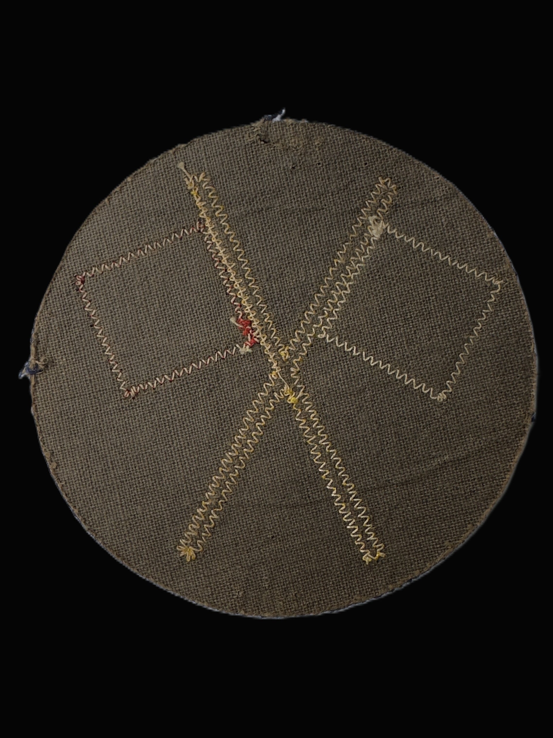 Imperial German Army Signals Sleeve Trade Patch Crossed Flags WWI