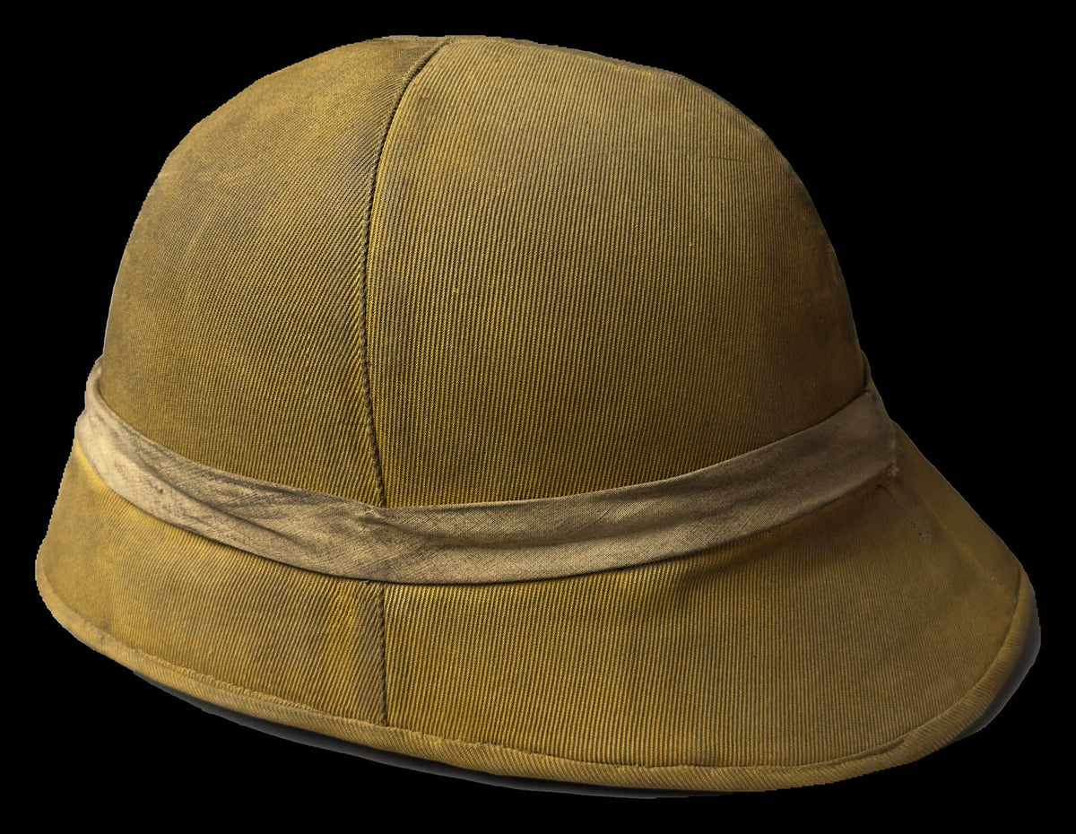German Colonial Tropical Sun Helmet with Khaki Cover and Cloth Liner
