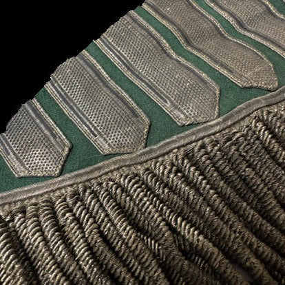 German Musician's Single Swallow's Nest in Green with Bullion Fringe