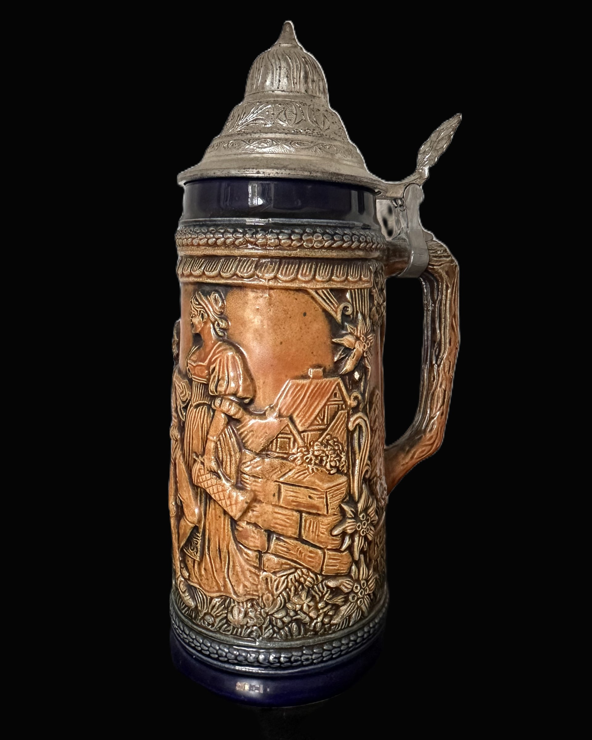 Gerz West Germany Beer Stein with Pewter Lid