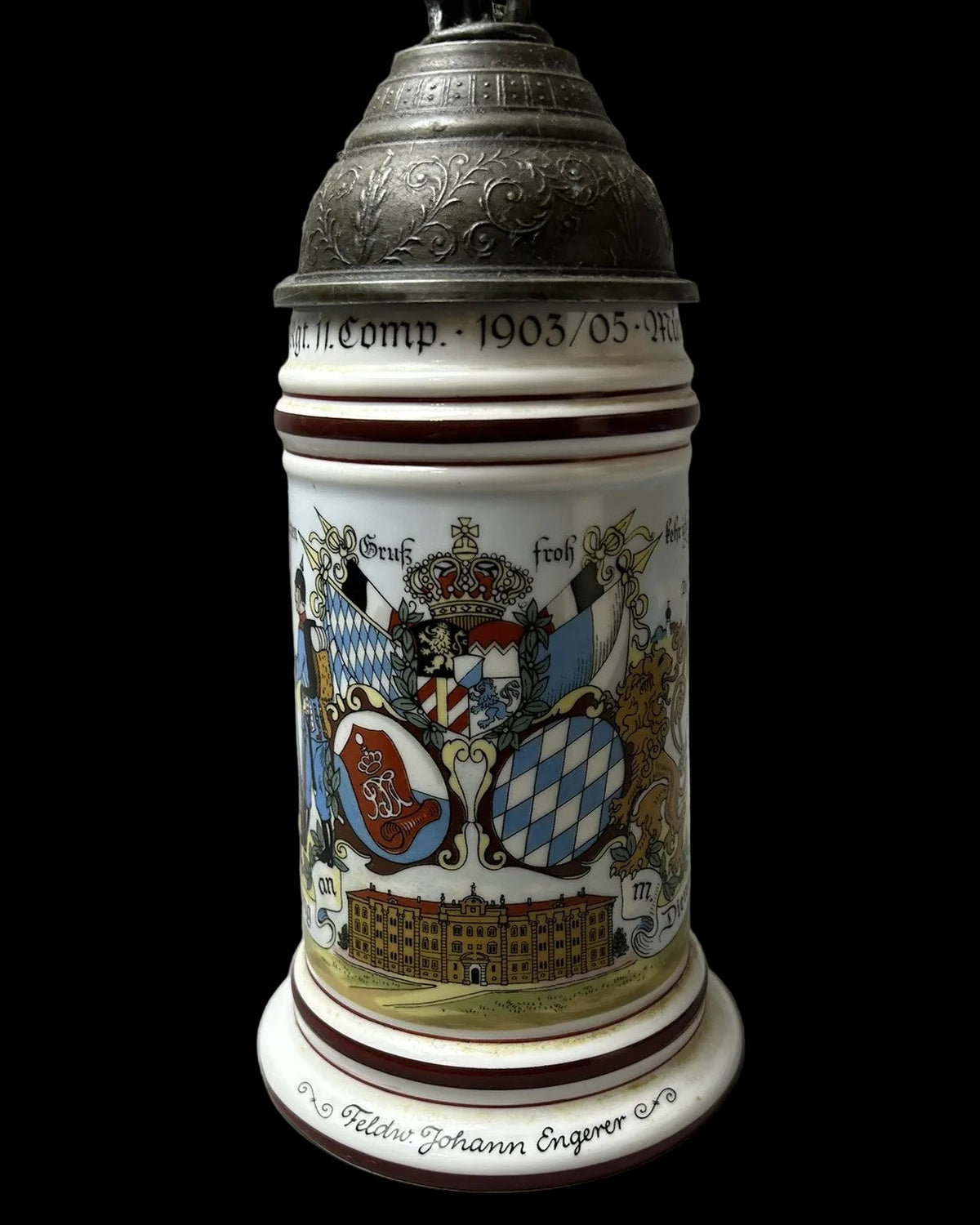 Bavaria – Munich Infantry Reservist Stein Souvenir, 1903–1905
