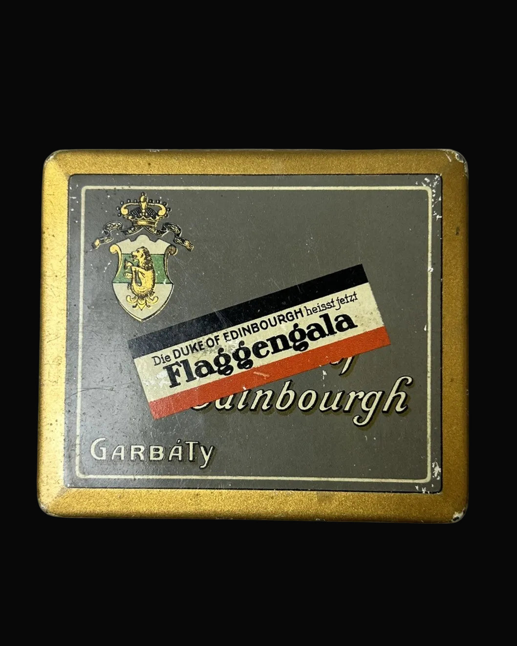 WWI German Garbáty Flaggengala Cigarette Tin, Circa 1915