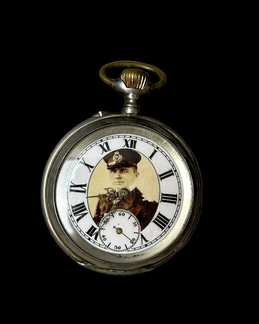 WWI Glashütte Silver Pocket Watch – Lothar von Arnauld de la Perière