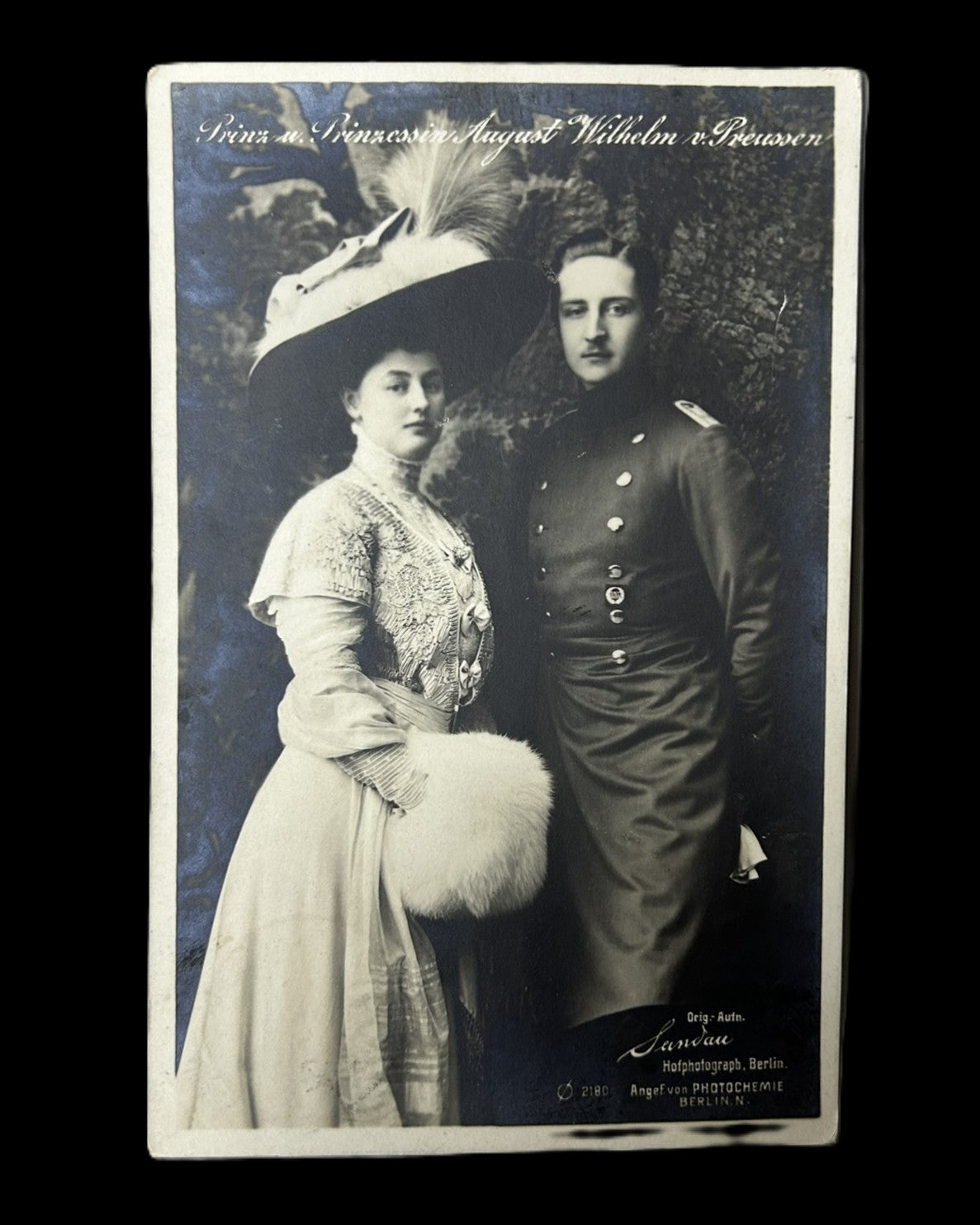 Prussia – Prince August Wilhelm and Princess Alexandra Postcard 1909