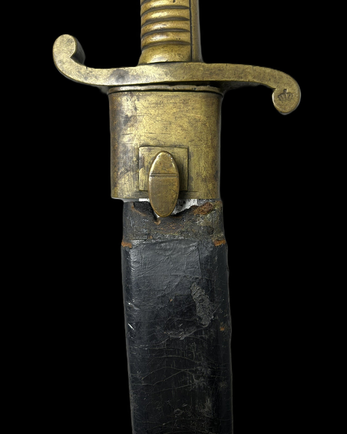 Saxon M1871 Seitengewehr Bayonet Regt 101 with Leather Scabbard