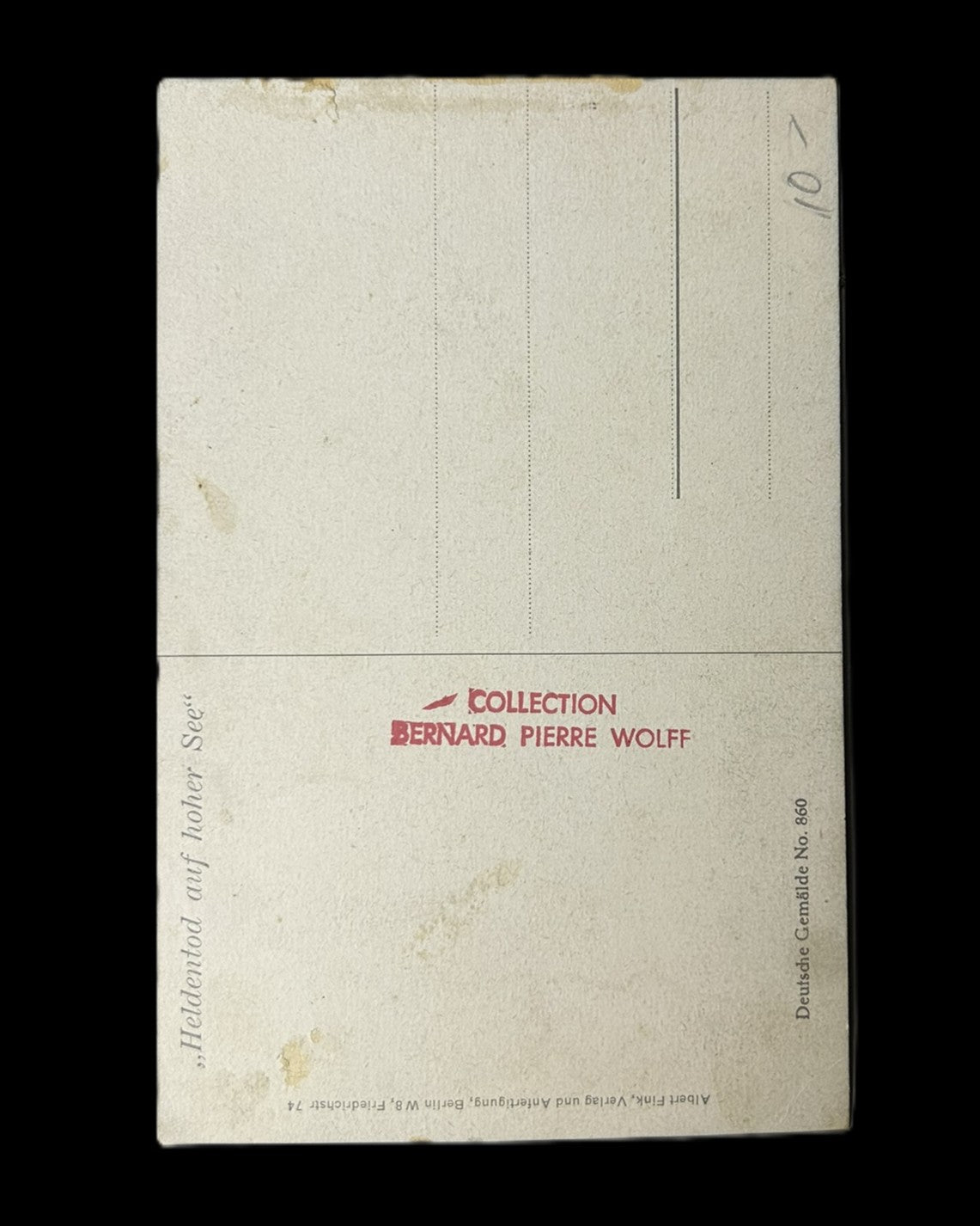 Imperial German WWI Navy “Heldentod auf hoher See” Patriotic Postcard