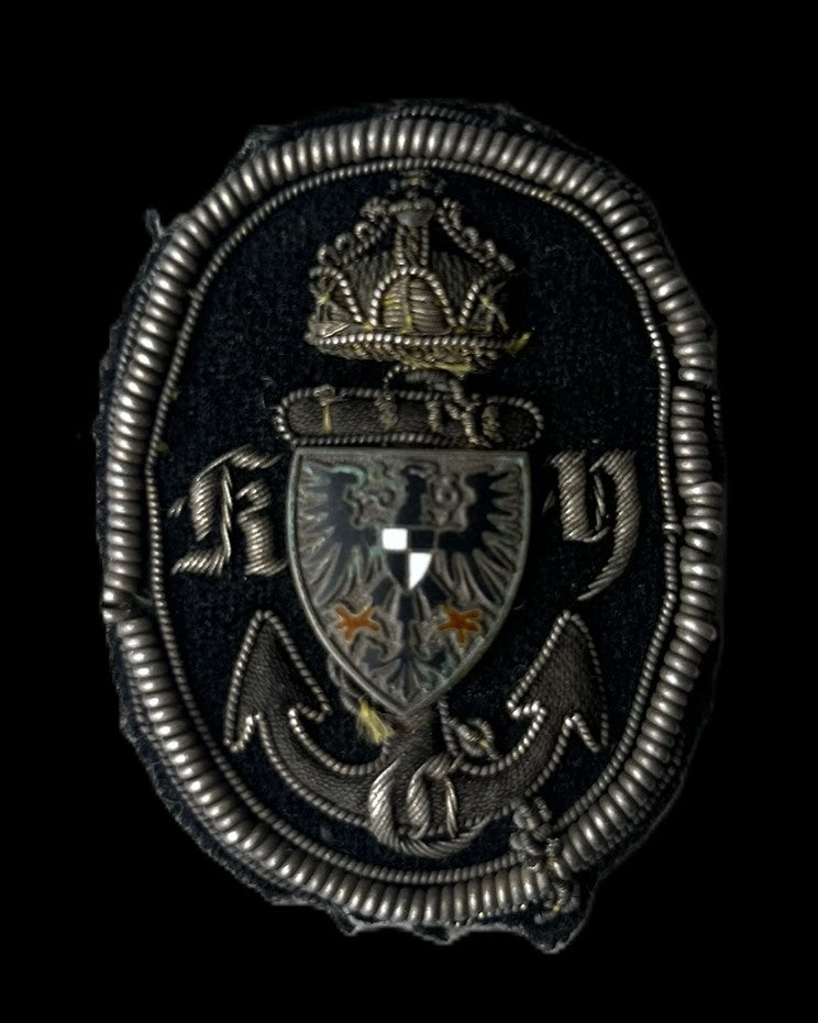 Prussian Kaiserlicher Yacht-Club Embroidered Cap Badge – Imperial Era