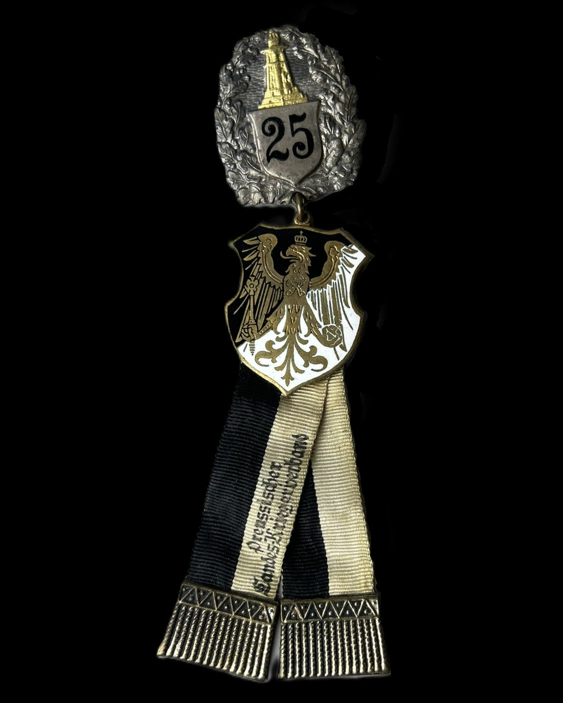 Prussian Landeskriegerverband 25-Year Membership Veteran Badge