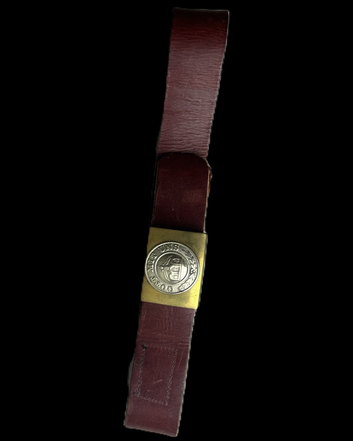 Imperial German Prussian Enlisted Leather Belt and Gott Mit Uns Buckle