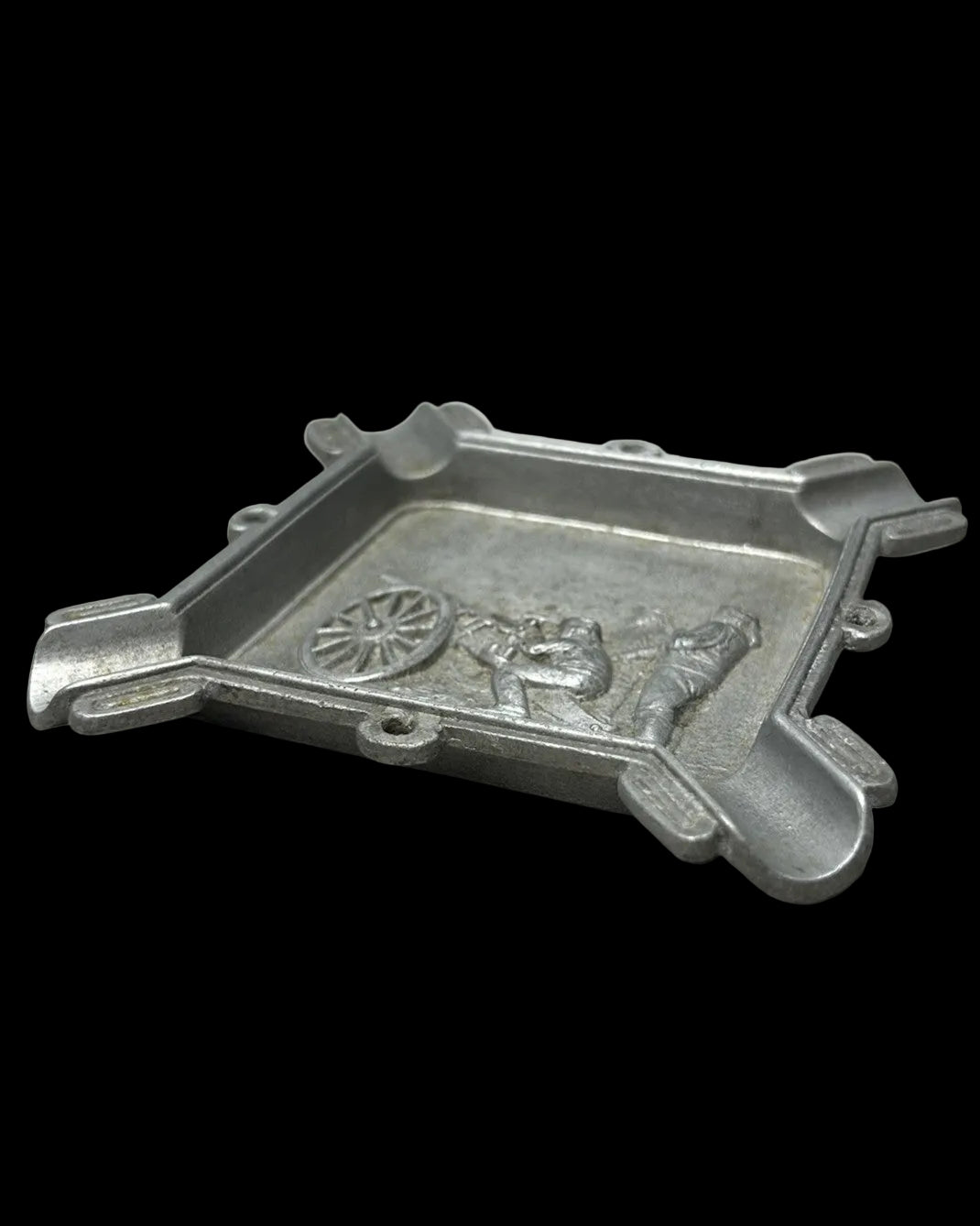 German Military Artillery Field Gun Cast Metal Ashtray