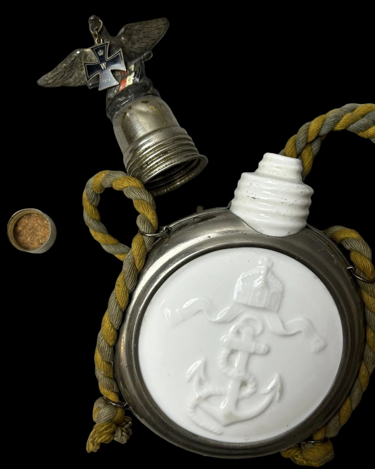 Imperial German Navy S.M.S. Braunschweig Commemorative Porcelain Canteen