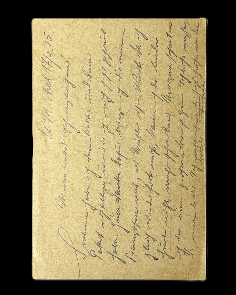 Imperial German WWI 1915 Feldpost Postcard Kaiser Wilhelm II and Handwritten Letter
