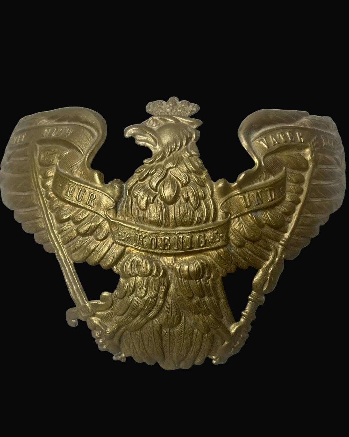 Prussian M1867 Garde Grenadier Pickelhaube Brass Wappen Helmet Plate