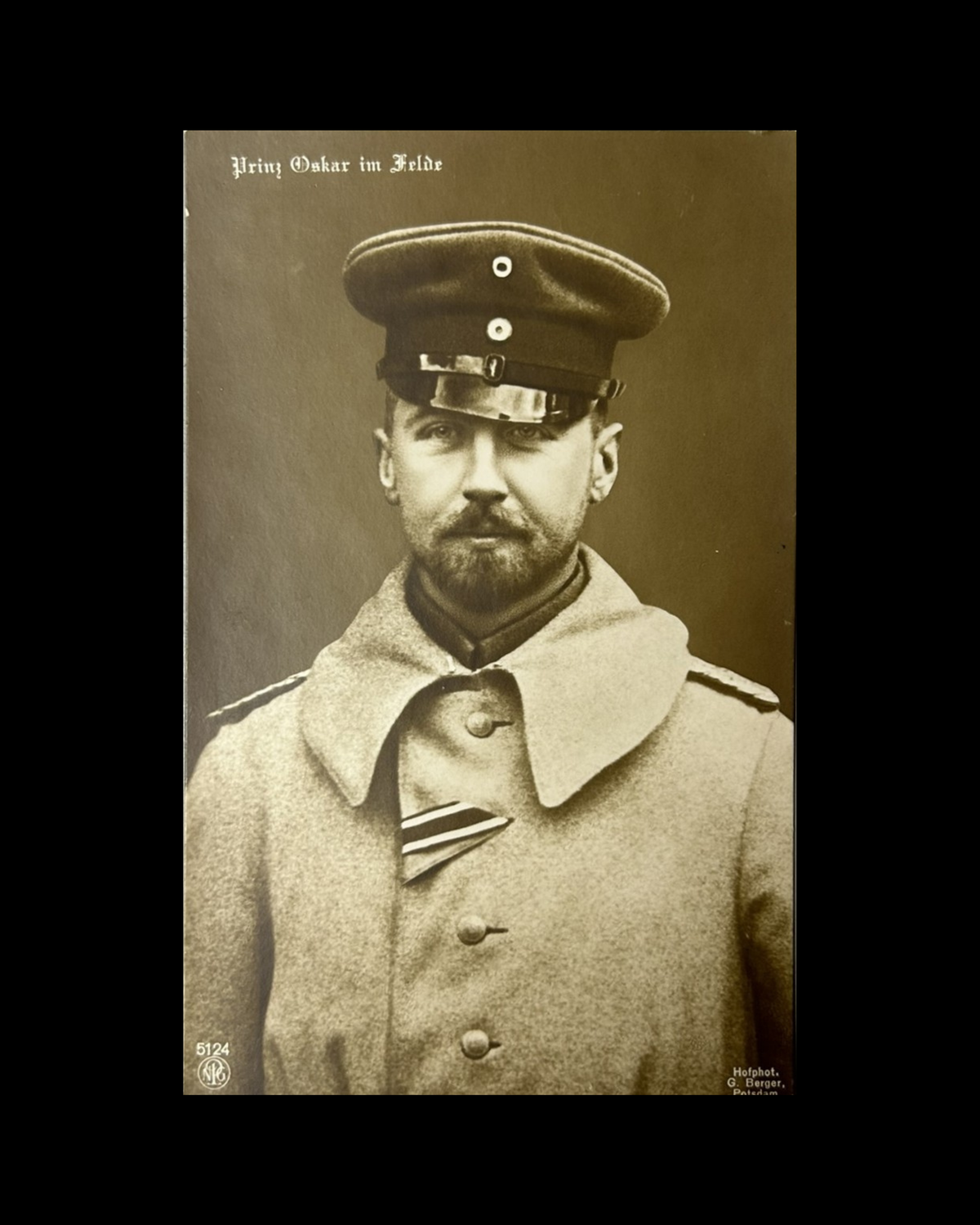 Prussia WWI Prince Oskar im Felde Portrait Postcard