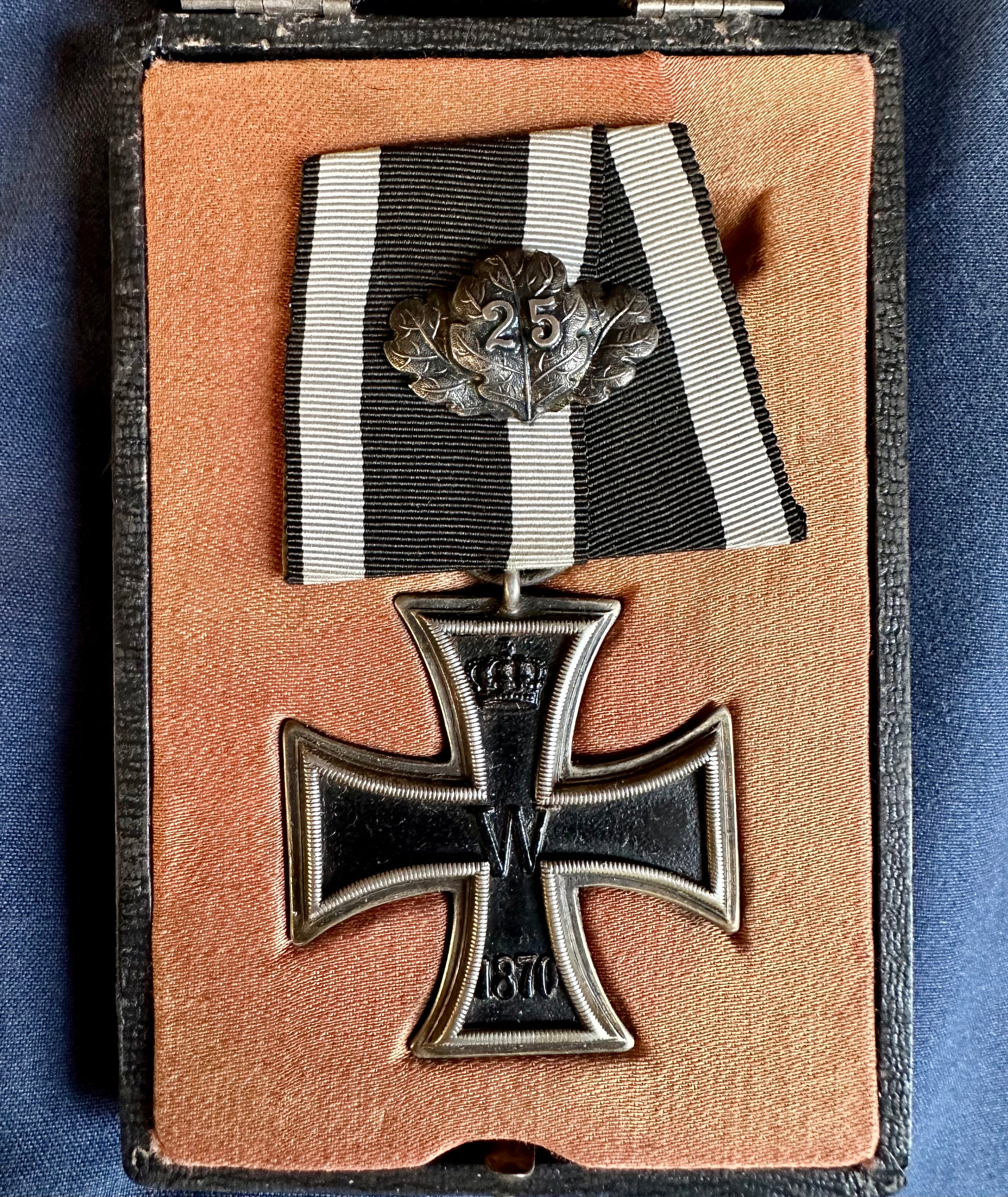 German Iron Cross 1870 2nd class with 25 year oak leaves - Derrittmeister Militaria Group