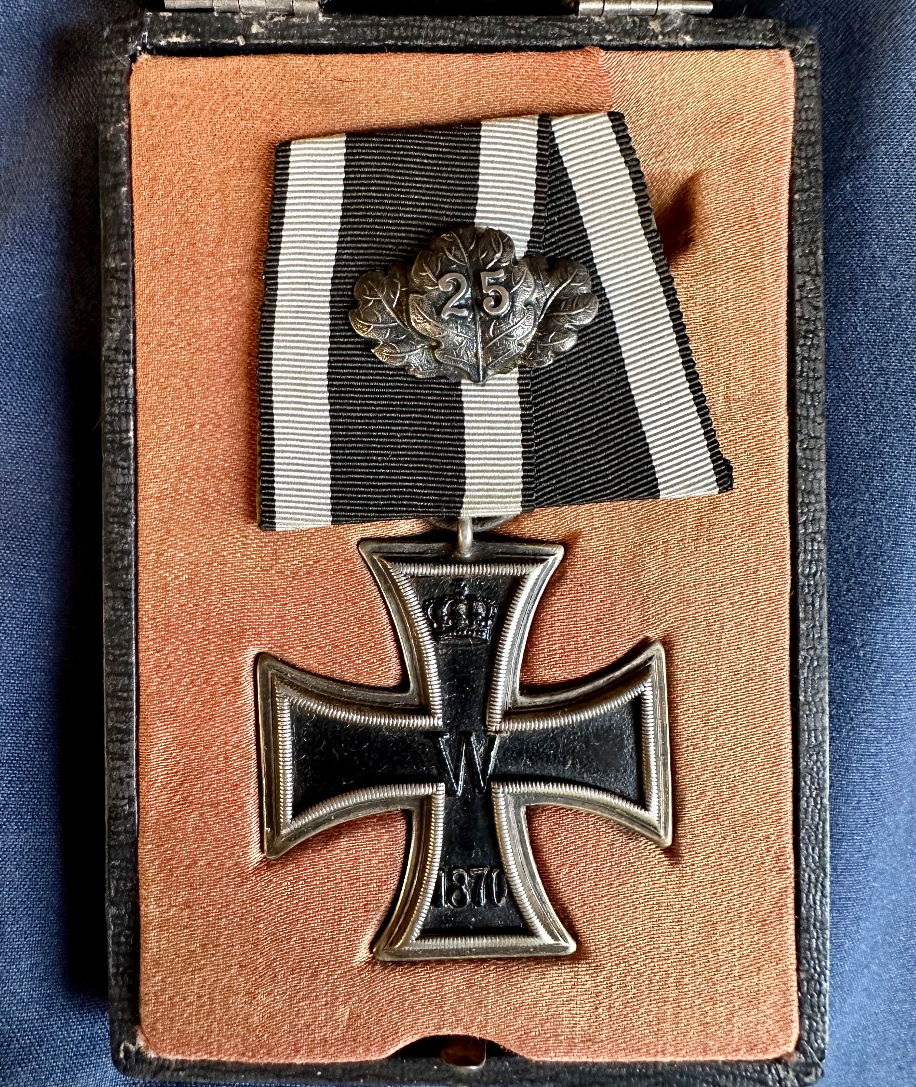 German Iron Cross 1870 2nd class with 25 year oak leaves - Derrittmeister Militaria Group
