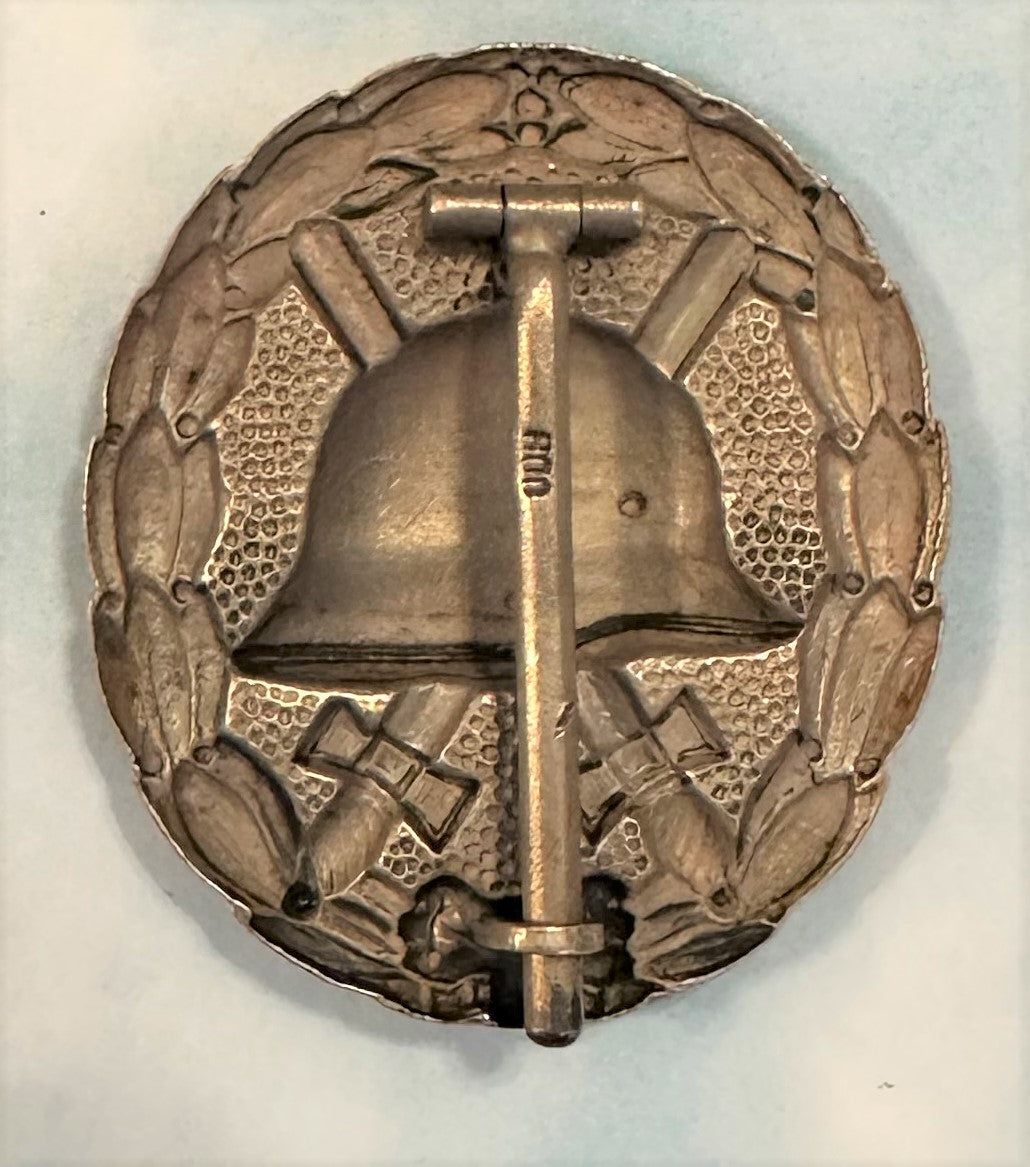 German Silver Army Wound Badge 2nd Class .800 - Derrittmeister Militaria Group